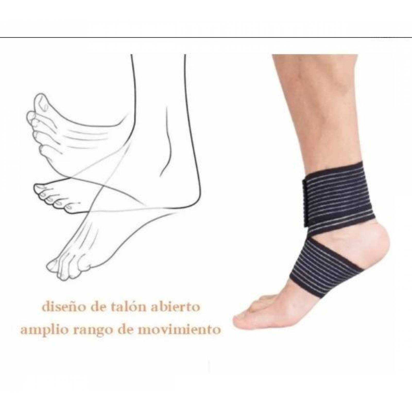 Vendaje Deportivo Para Tobillo Cruzado Elástico . Benesta 