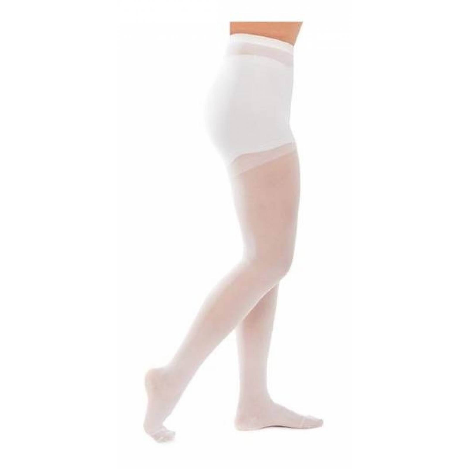 Pantimedias De Mediana Compresión Therafirm 15-20mmhg 1 Par Blanco