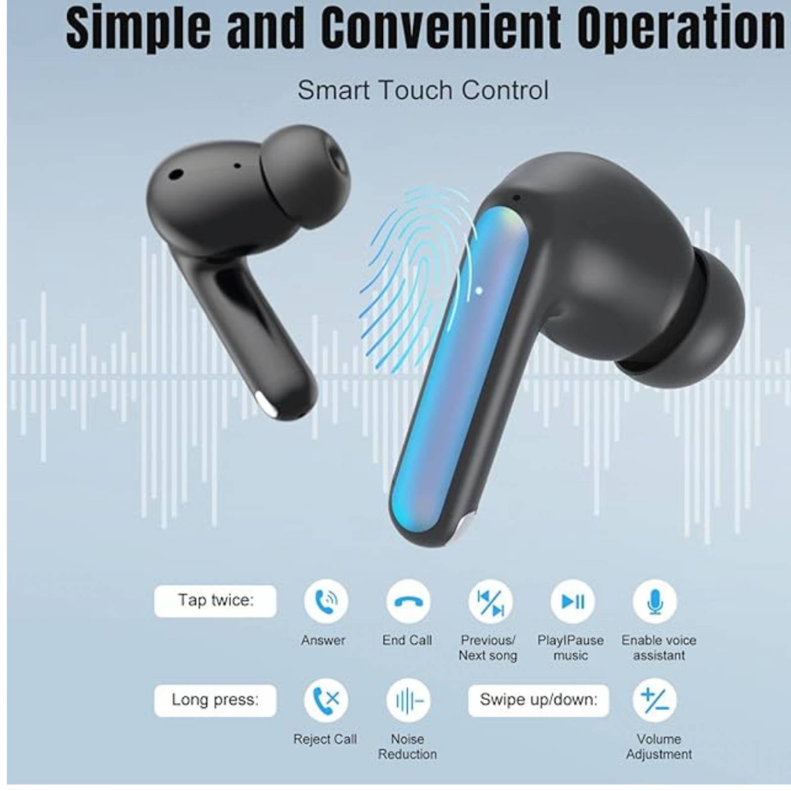 Audífonos Bluetooth  TECNO SONIC cancelación ruido 22 horas de batería.