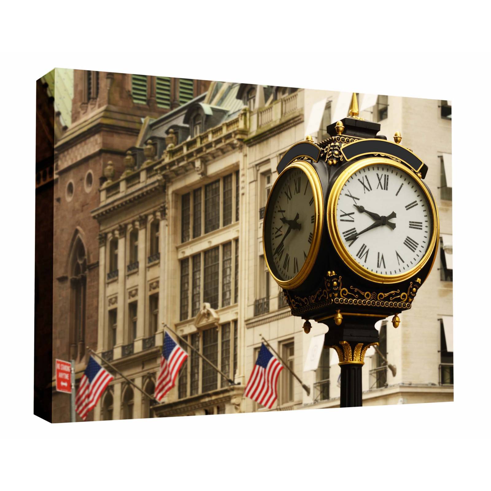 Cuadro Decorativo Canvas Reloj De New York 75x50