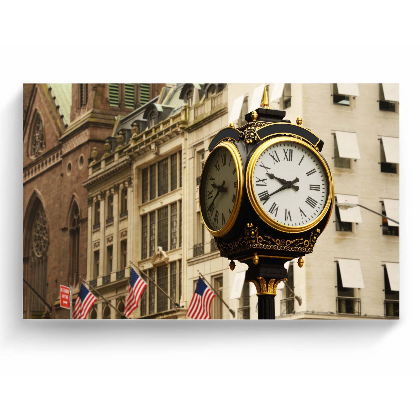 Cuadro Decorativo Canvas Reloj De New York 75x50