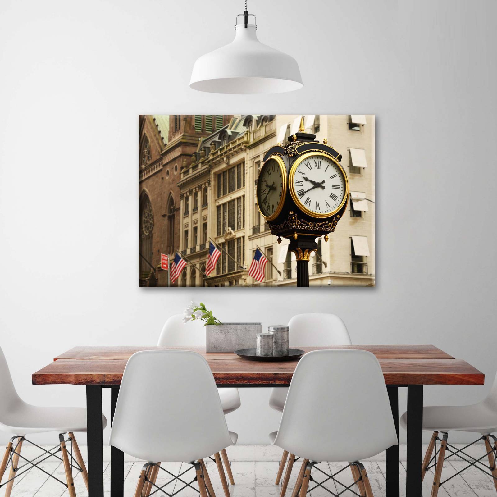 Cuadro Decorativo Canvas Reloj De New York 45x30