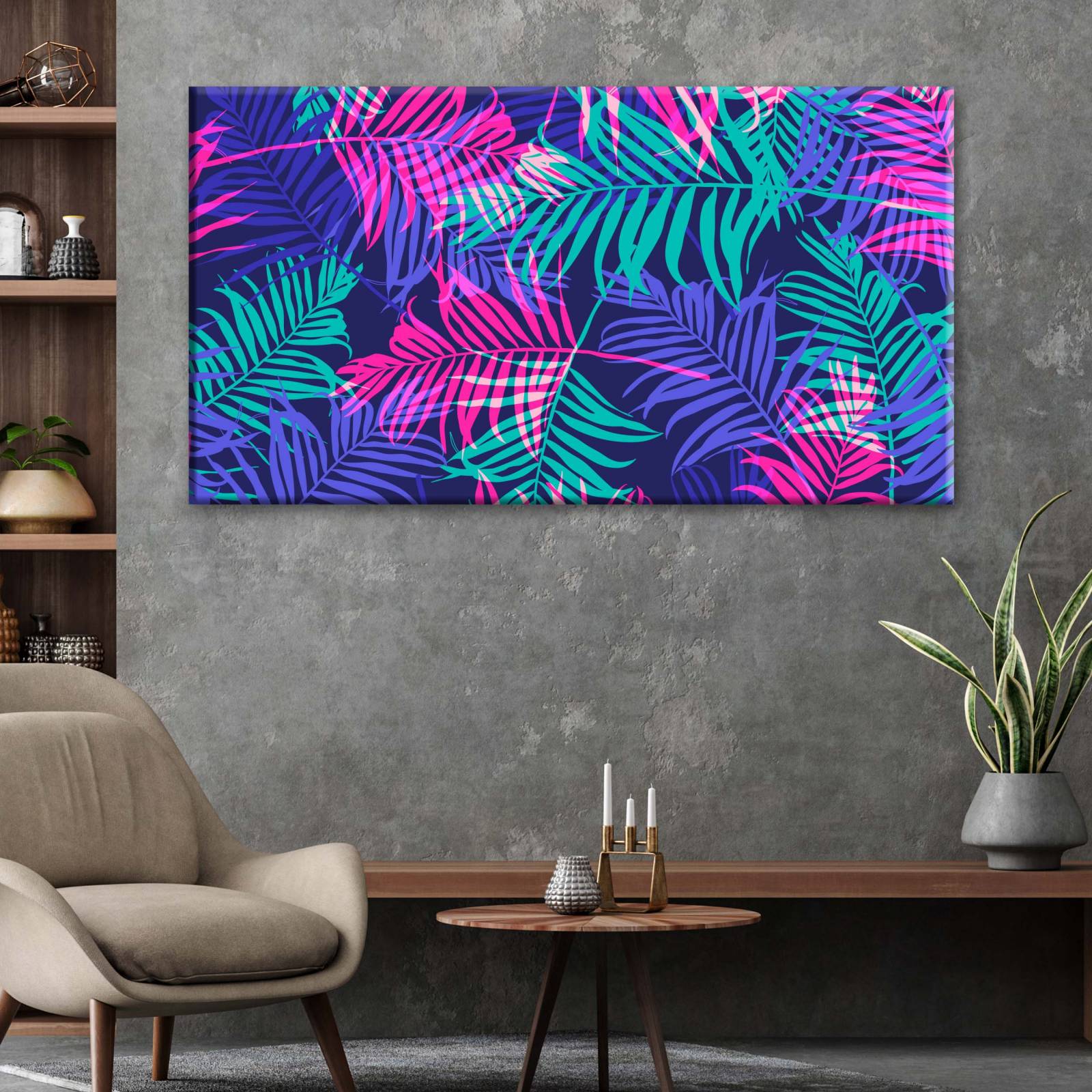 Cuadro Decorativo Canvas Hojas de Colores 105x70