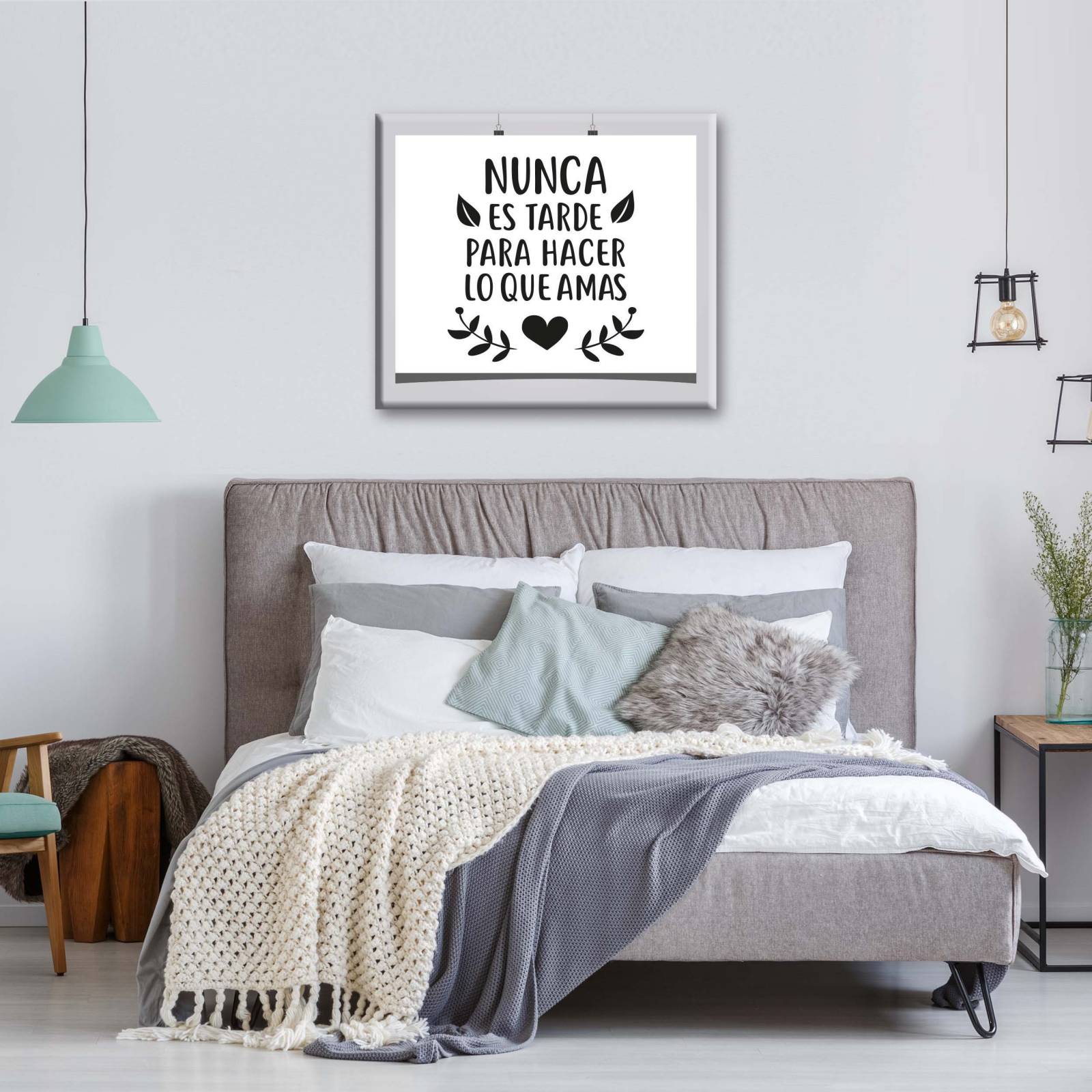 Cuadro Decorativo Canvas Frase de Inspiración
 100x100