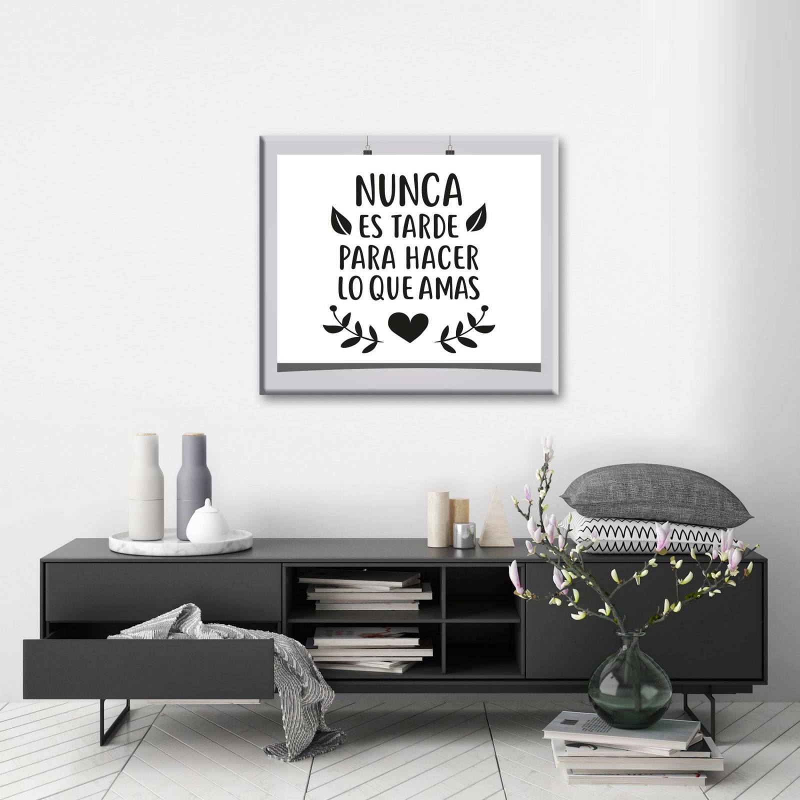 Cuadro Decorativo Canvas Frase de Inspiración
 100x100