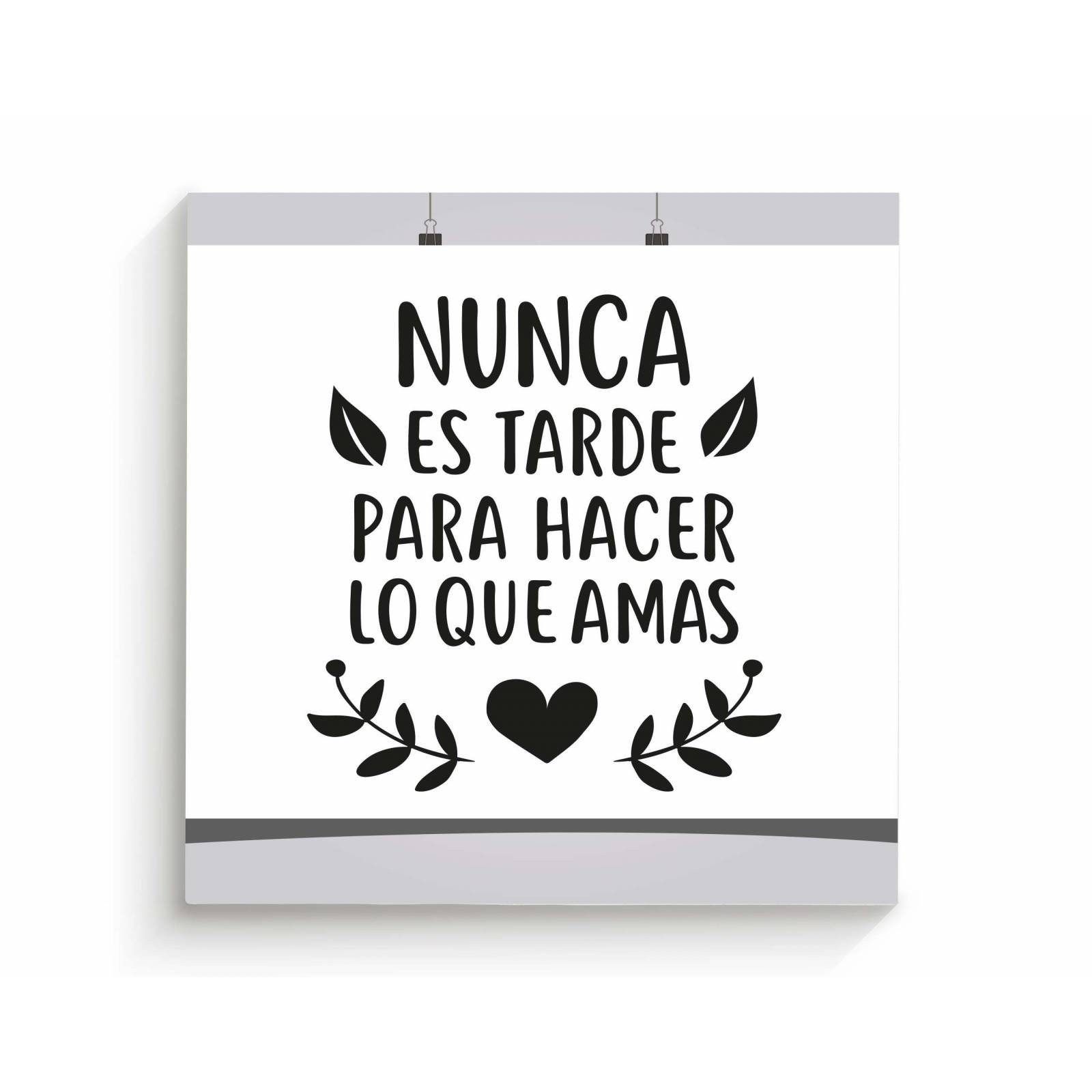 Cuadro Decorativo Canvas Frase de Inspiración
 30x30