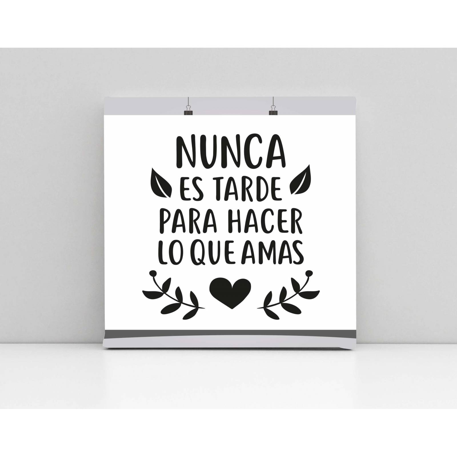 Cuadro Decorativo Canvas Frase de Inspiración
 30x30