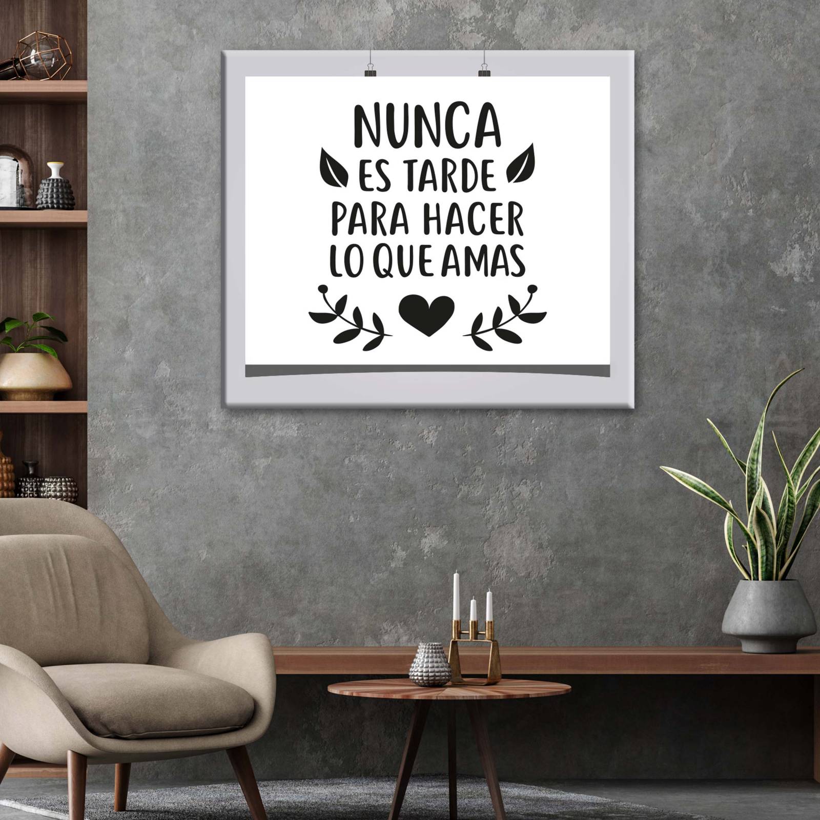 Cuadro Decorativo Canvas Frase de Inspiración
 30x30