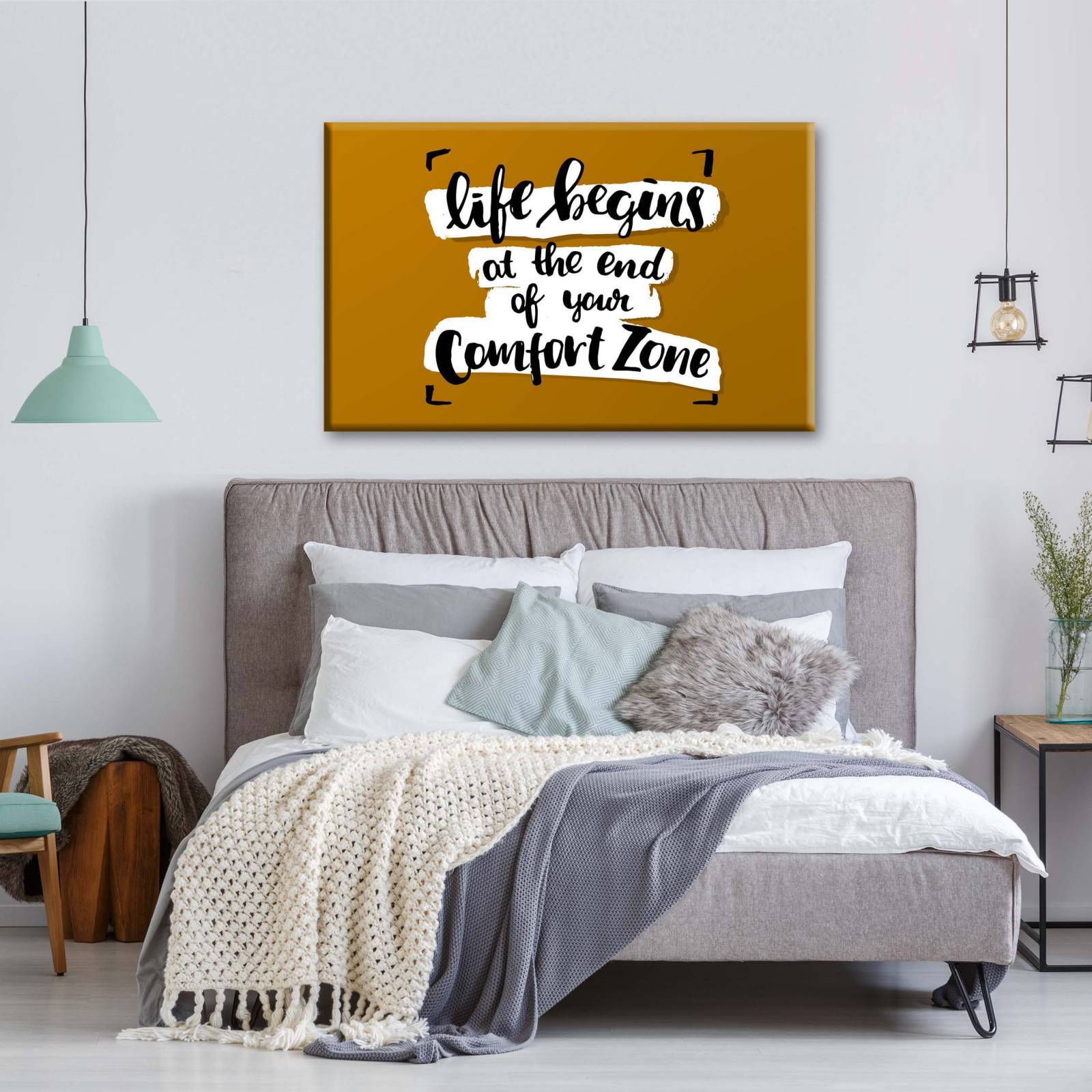 Cuadro Decorativo Canvas Frase inspiradora 75x50