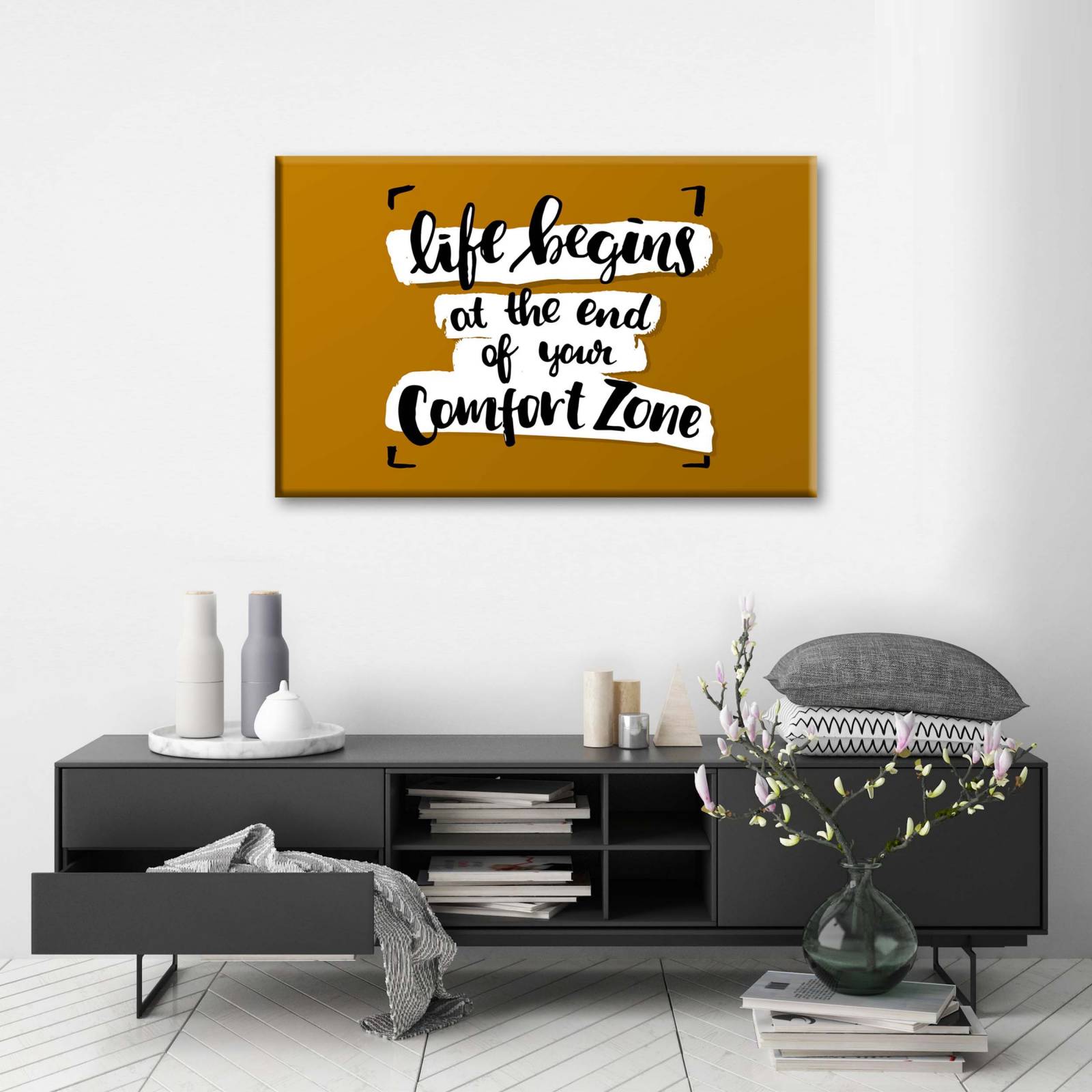 Cuadro Decorativo Canvas Frase inspiradora 75x50