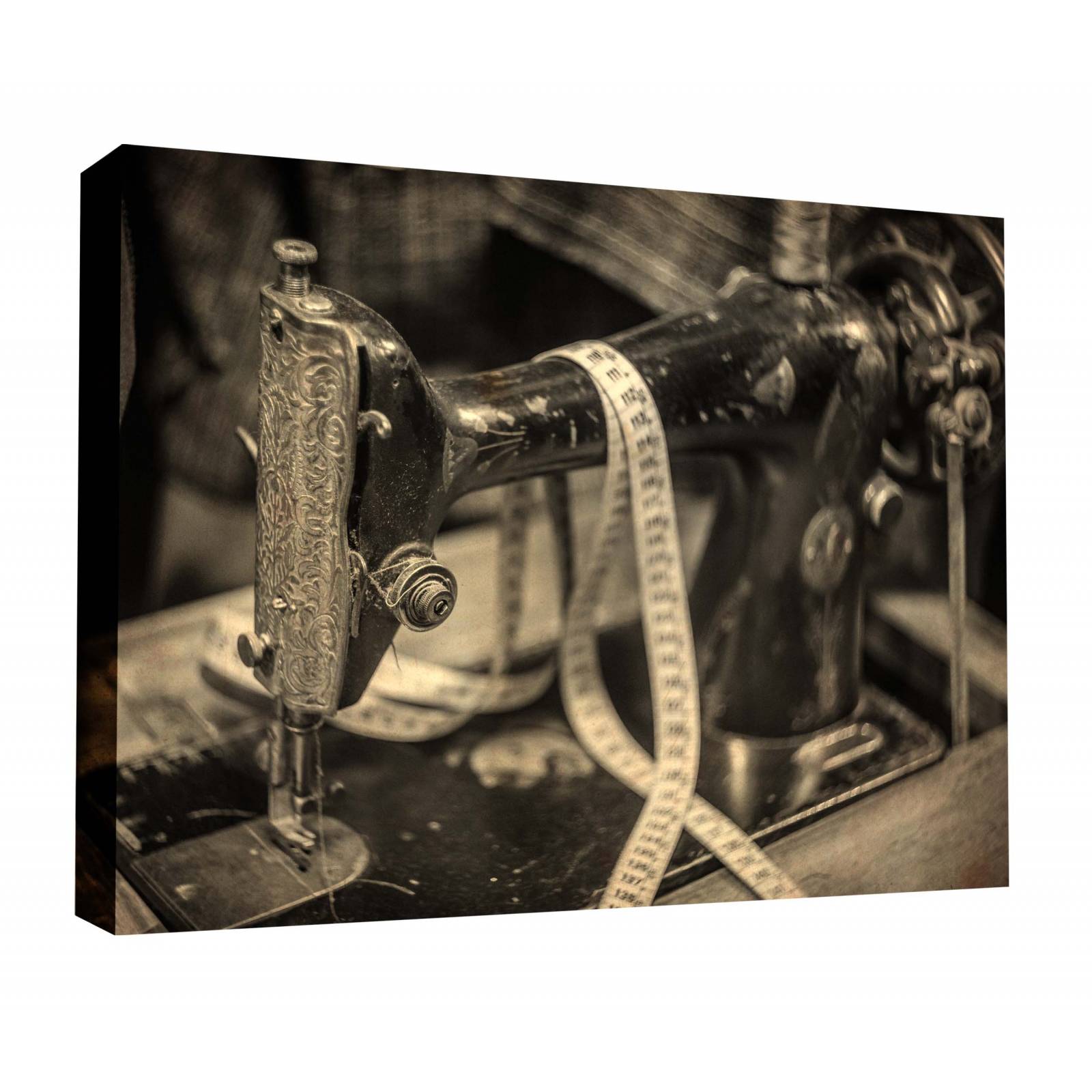 Cuadro Decorativo Canvas Maquina de coser, sepia 150x100