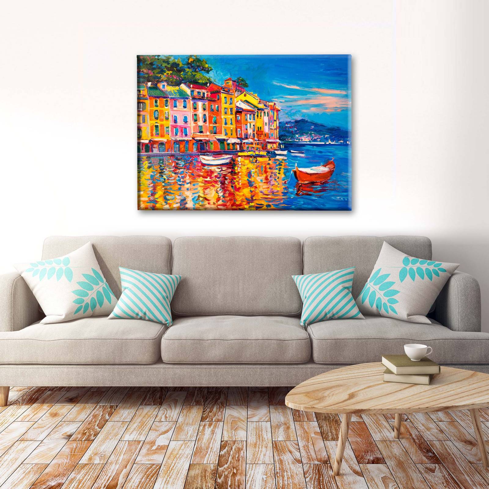 Cuadro Decorativo Canvas óleo Barcos, Nikolov 75x50