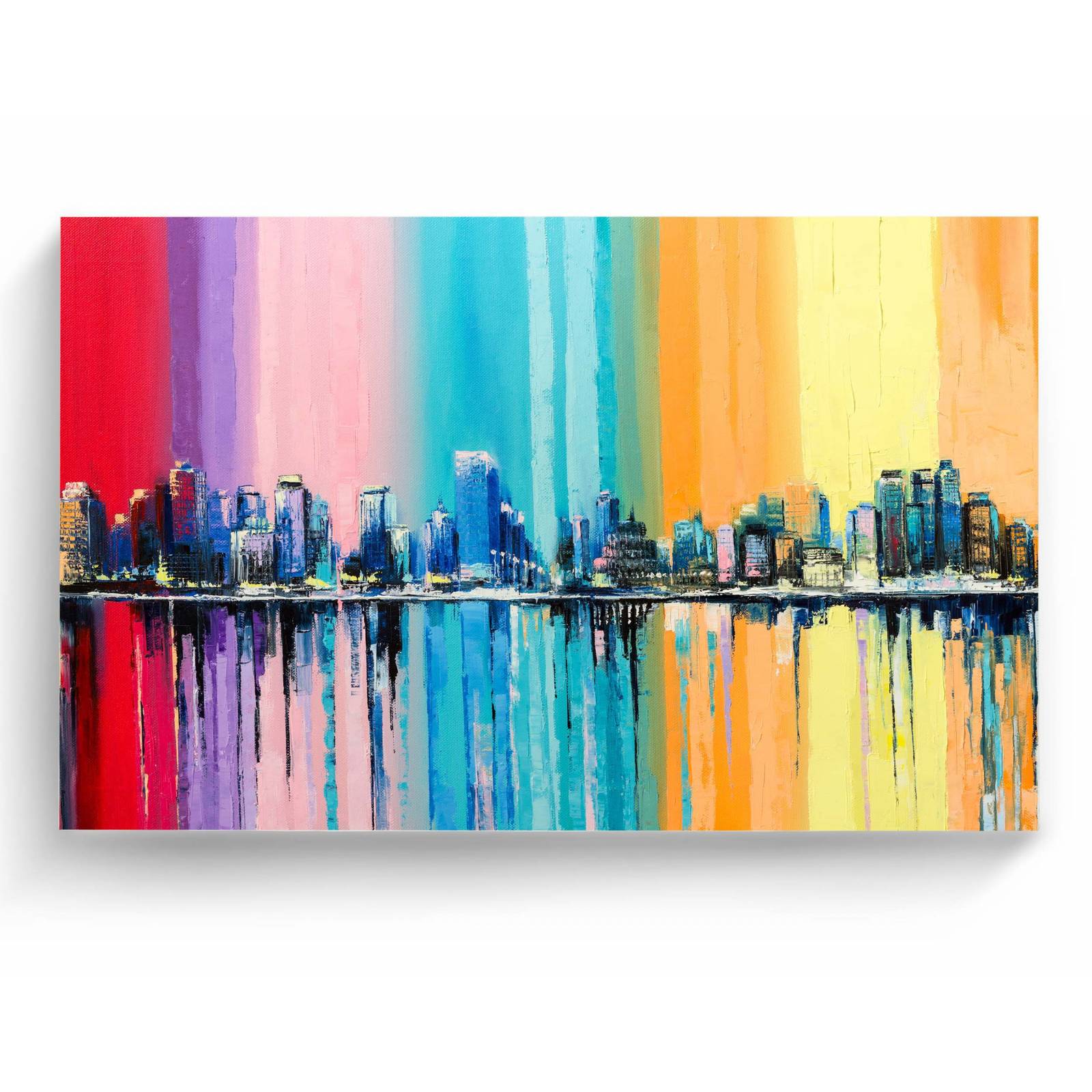Cuadro Decorativo Canvas Abstracto Ciudad Fantasía 135x90