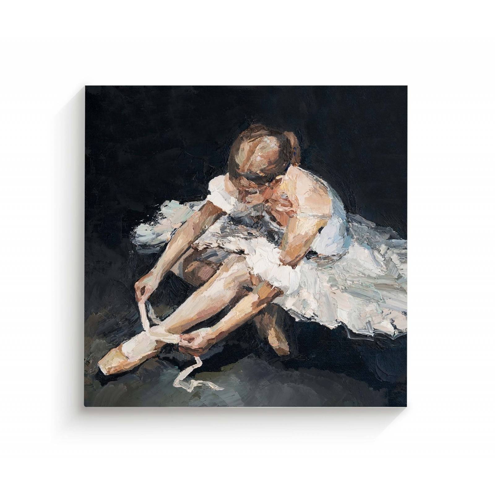 Cuadro Decorativo Canvas Joven Bailarina Oleo 30x30