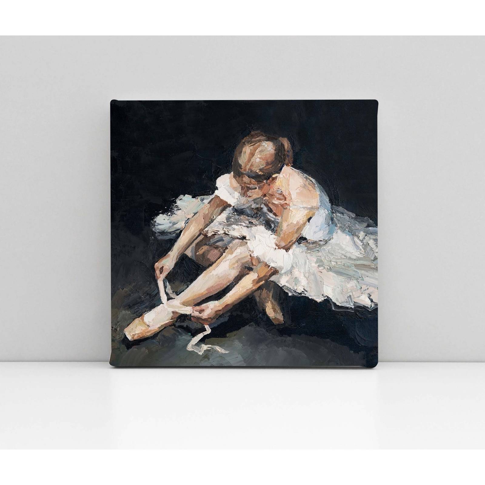 Cuadro Decorativo Canvas Joven Bailarina Oleo 30x30