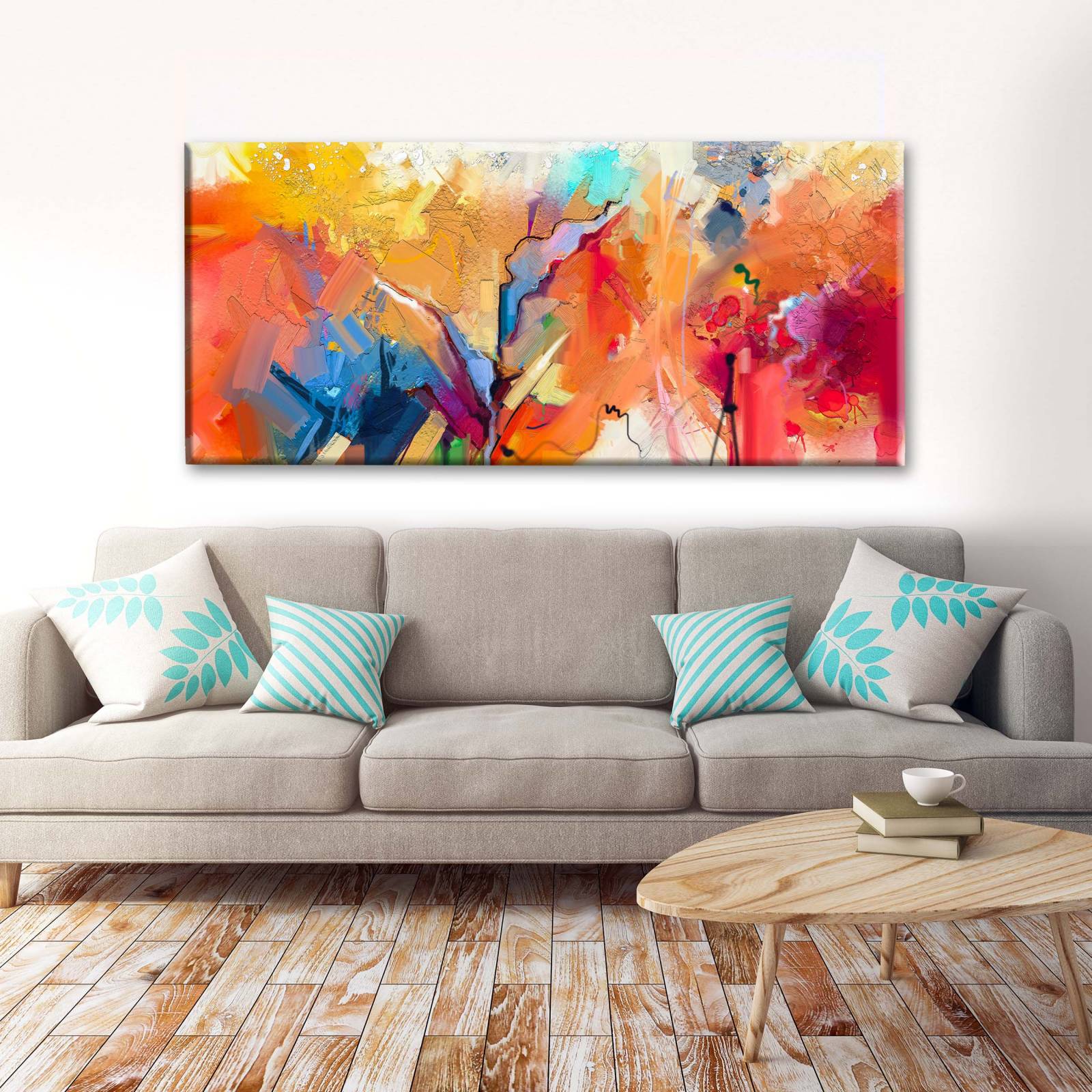 Cuadro Decorativo Canvas Textura moderna al Oleo 160x80