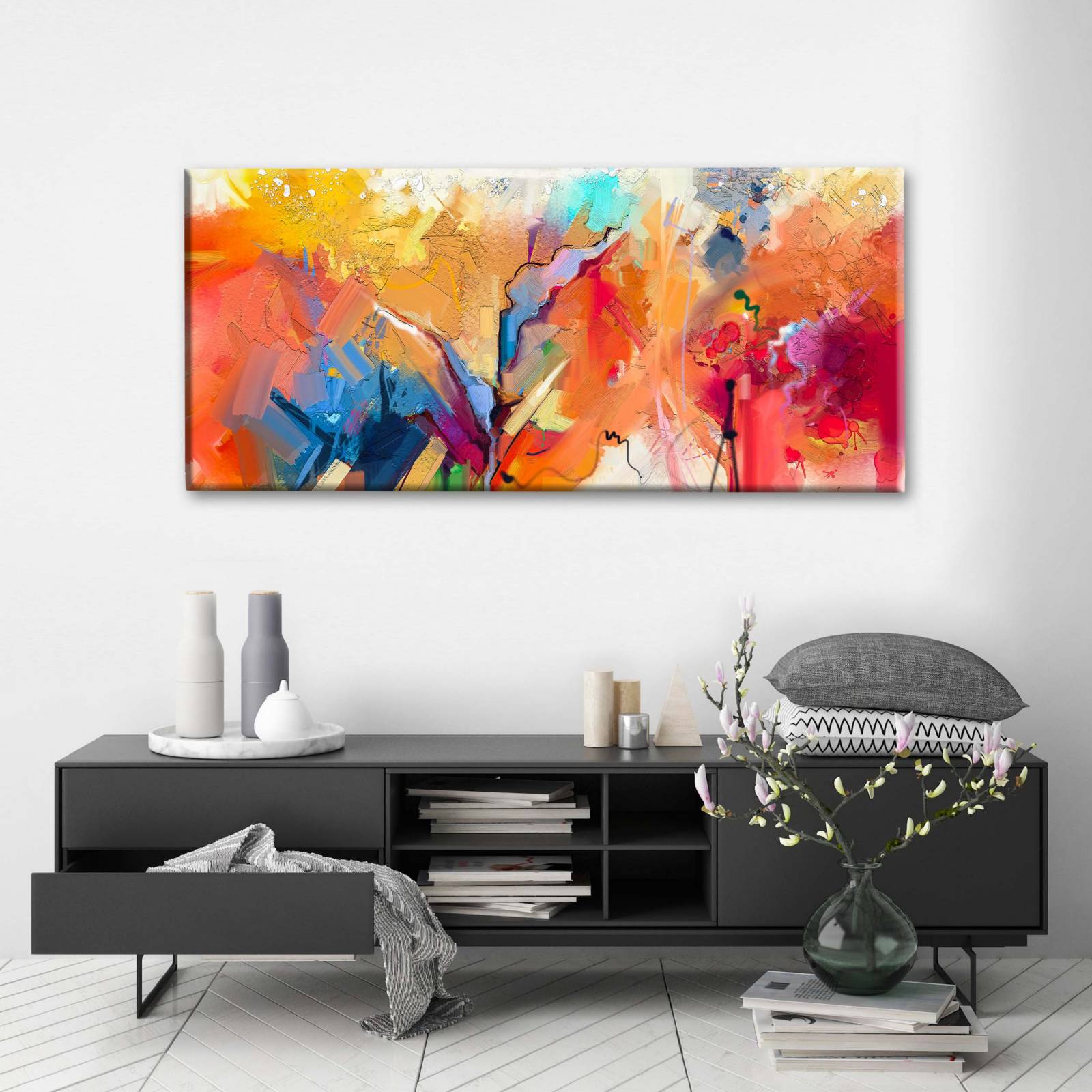 Cuadro Decorativo Canvas Textura moderna al Oleo 160x80