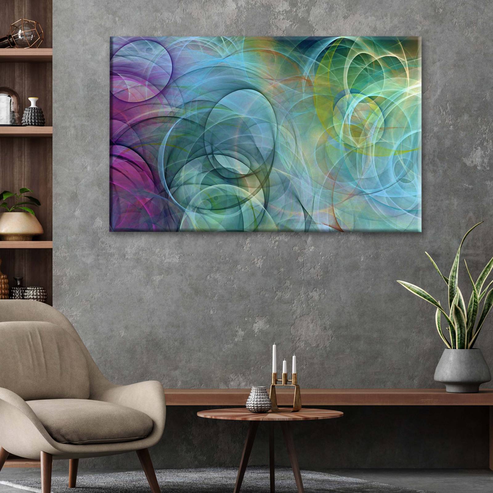 Cuadro Decorativo Canvas Espirales psicodélicos 150x100