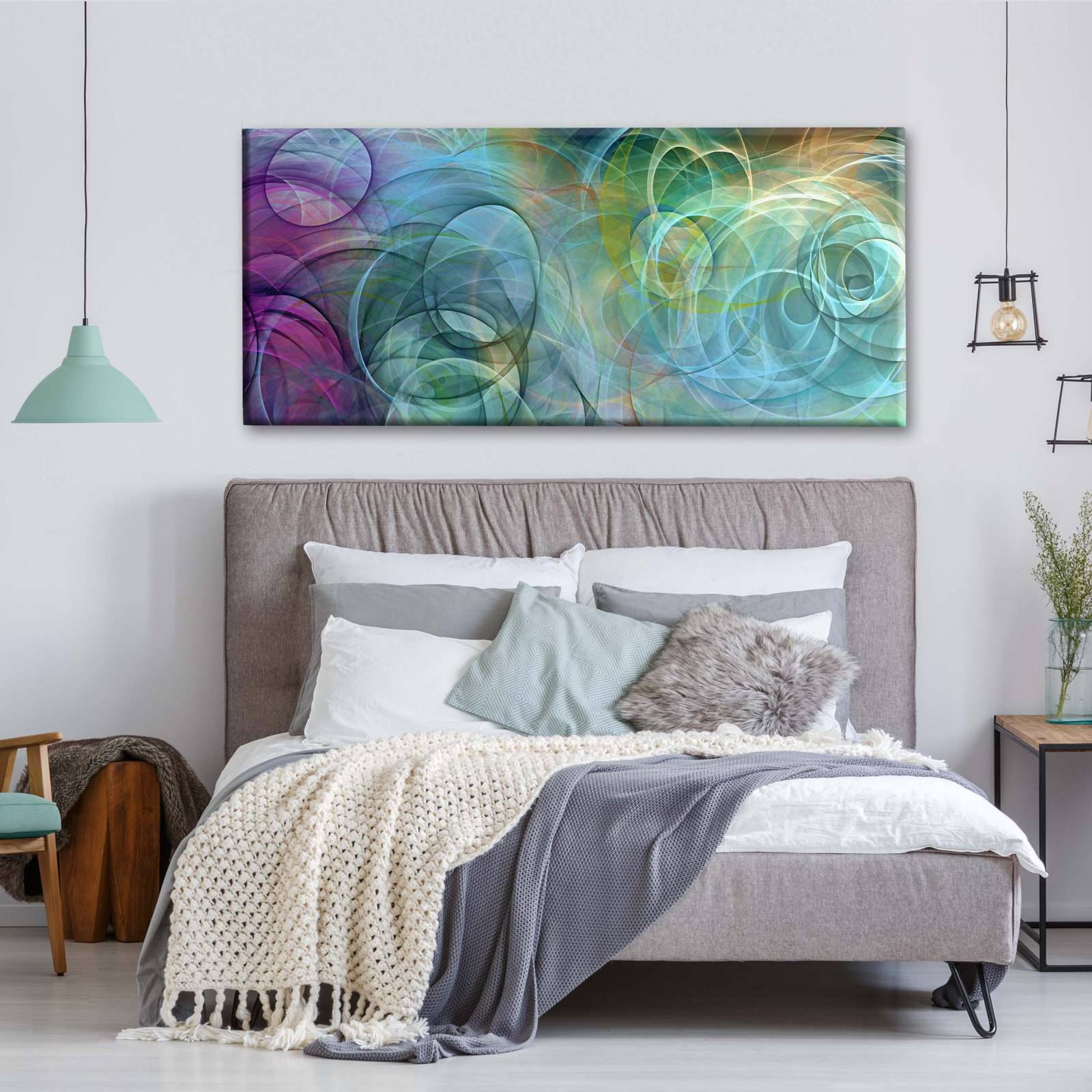 Cuadro Decorativo Canvas Espirales psicodélicos 80x40