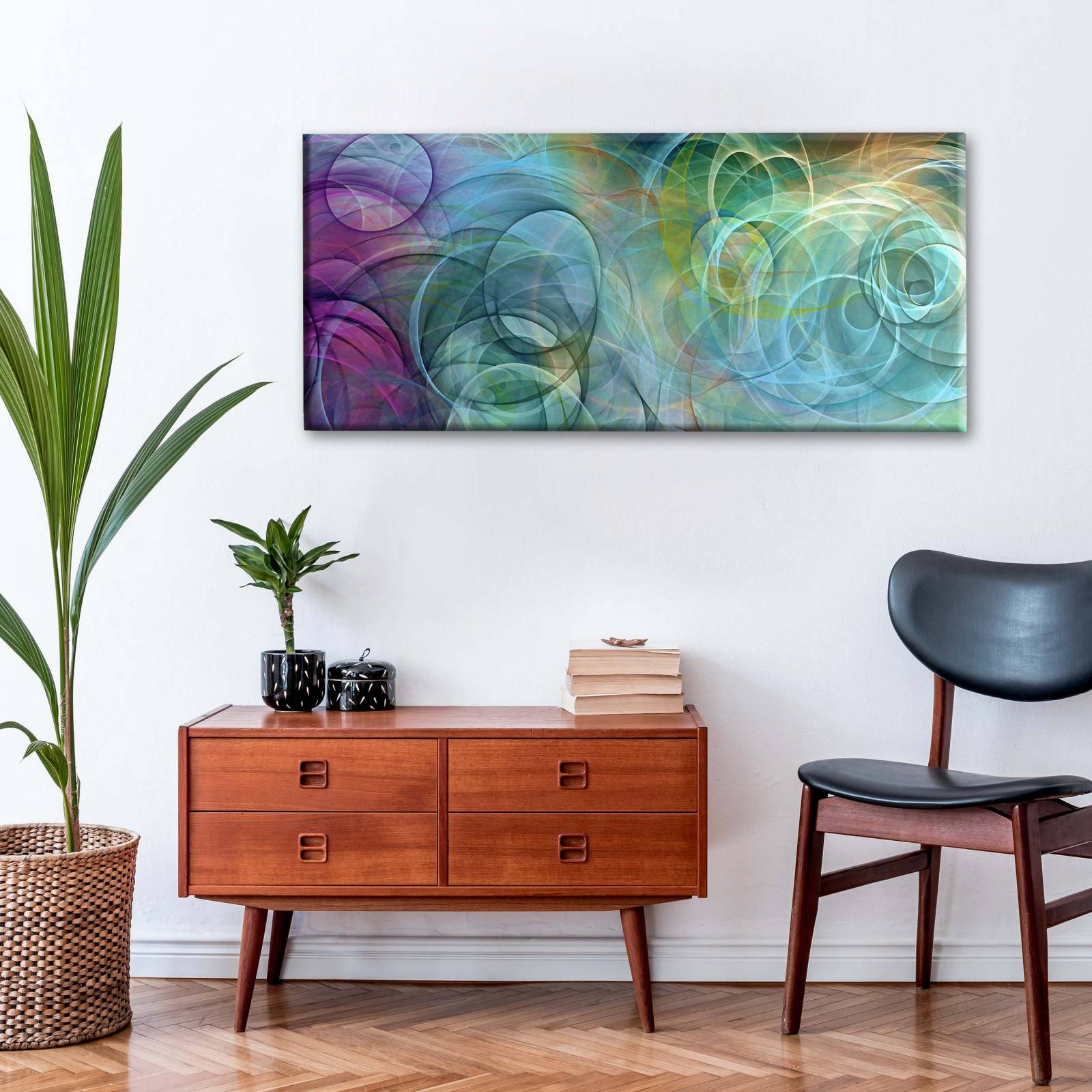 Cuadro Decorativo Canvas Espirales psicodélicos 160x80