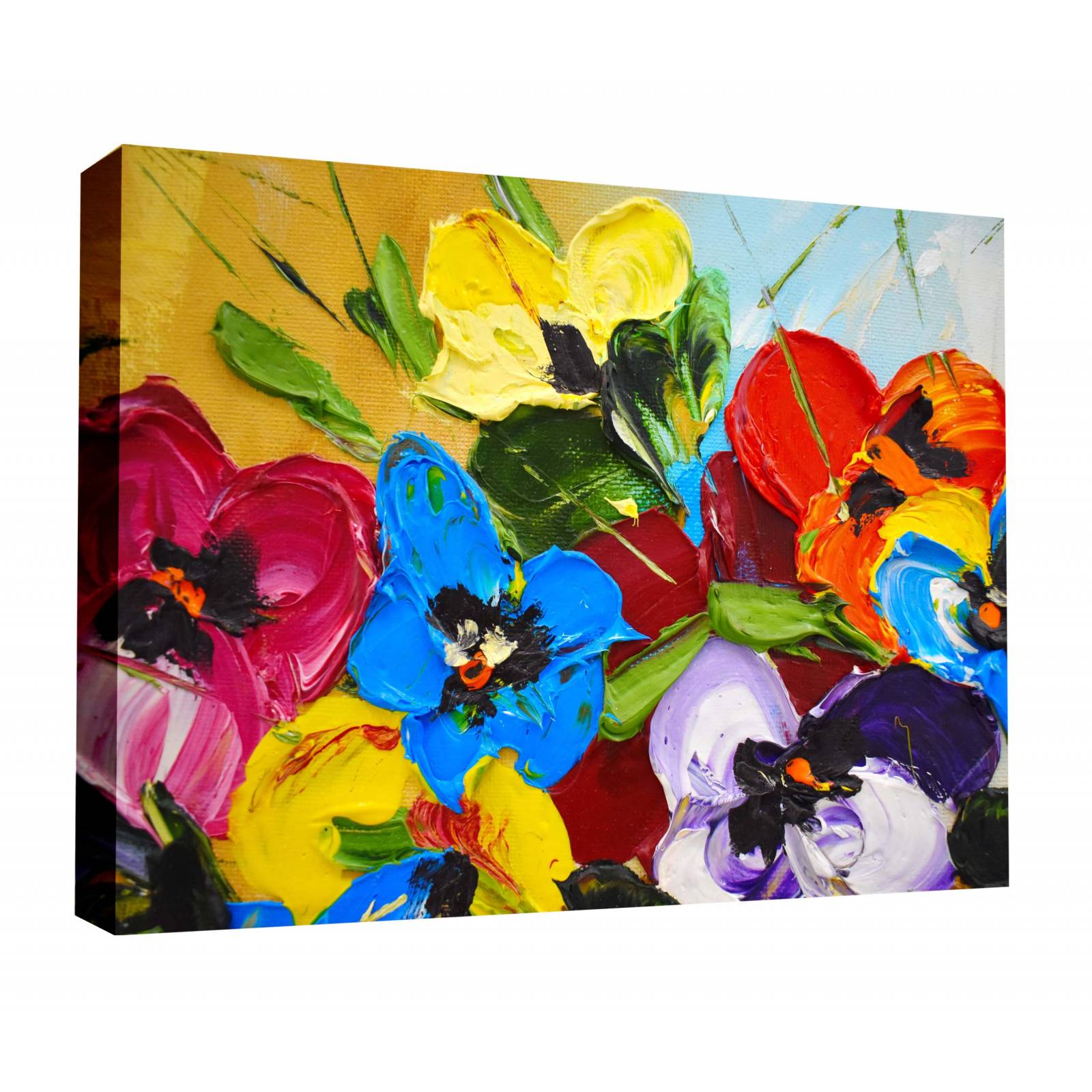 Cuadro Decorativo Canvas Flores multicolor 150x100
