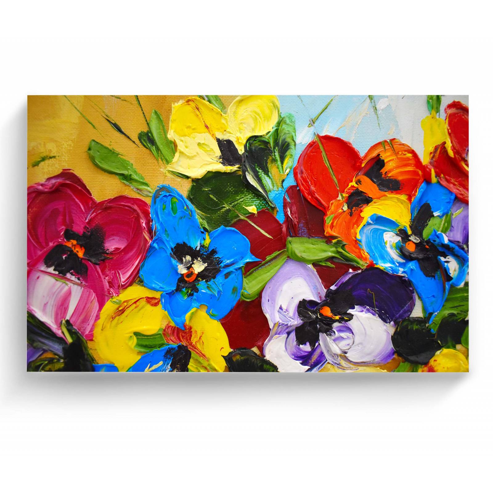 Cuadro Decorativo Canvas Flores multicolor 150x100