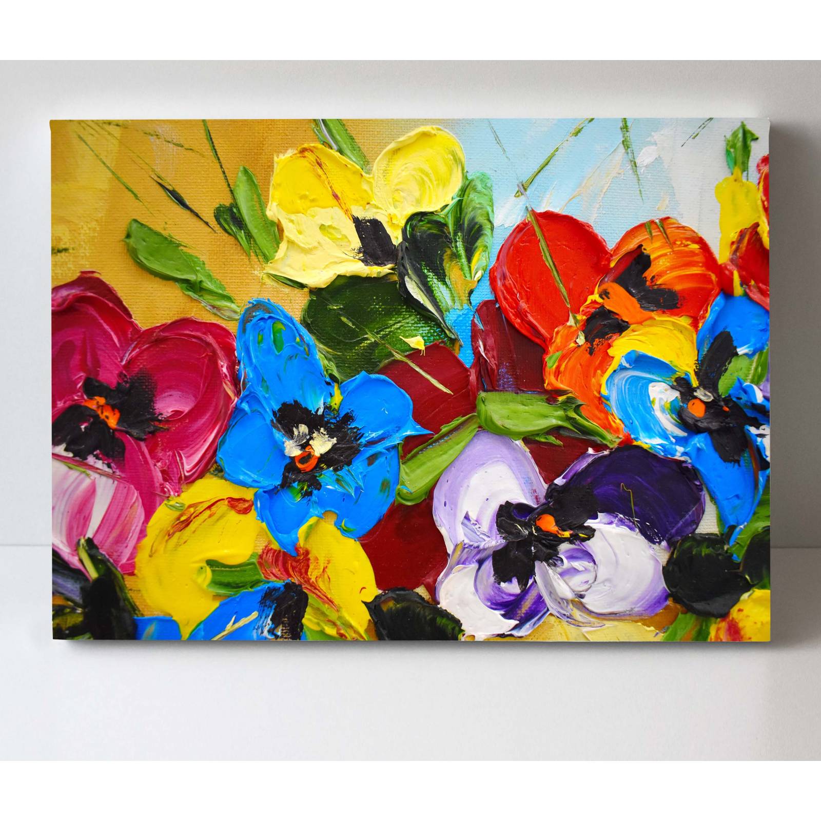 Cuadro Decorativo Canvas Flores multicolor 150x100