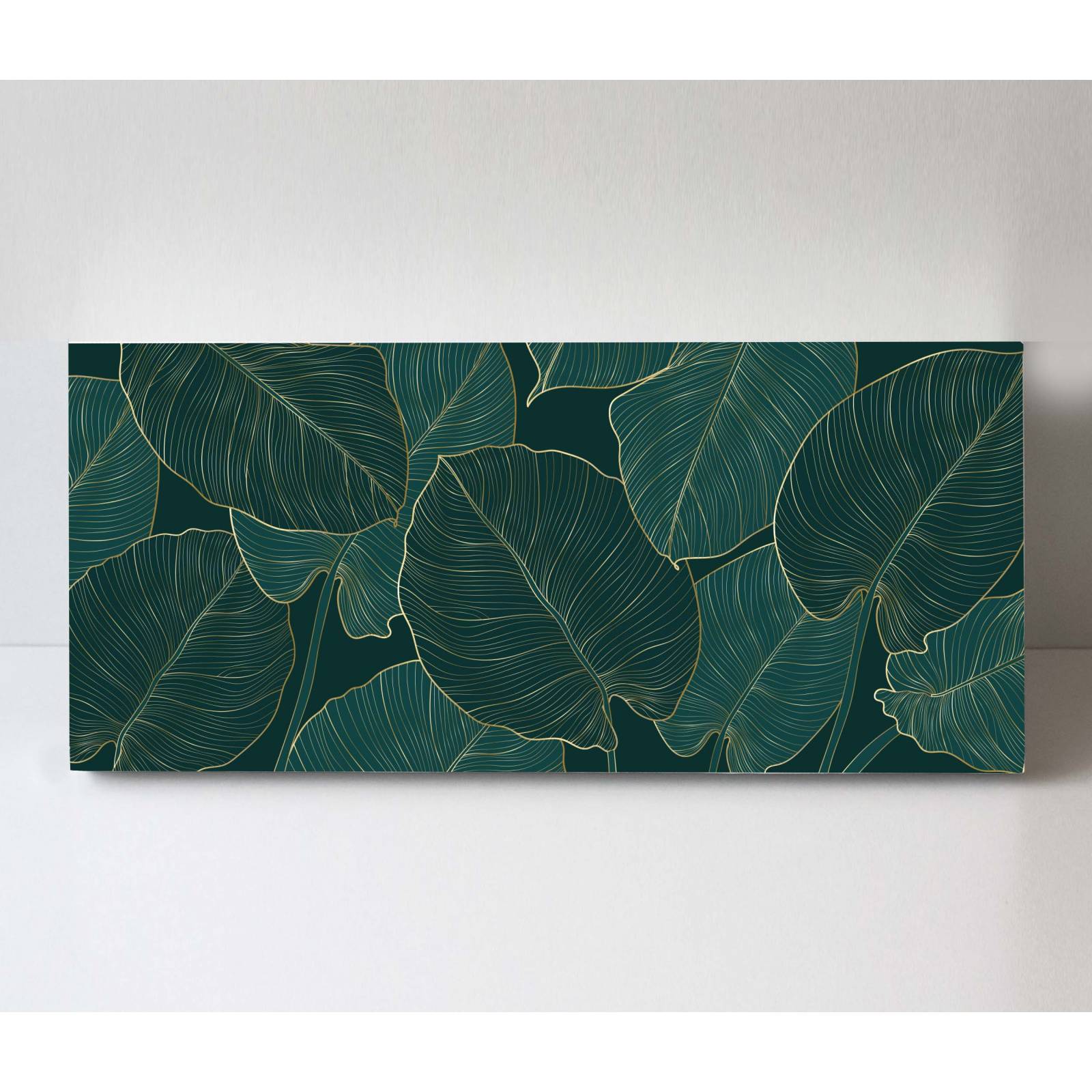 Cuadro Decorativo Canvas Plantas con borde dorado 120x60