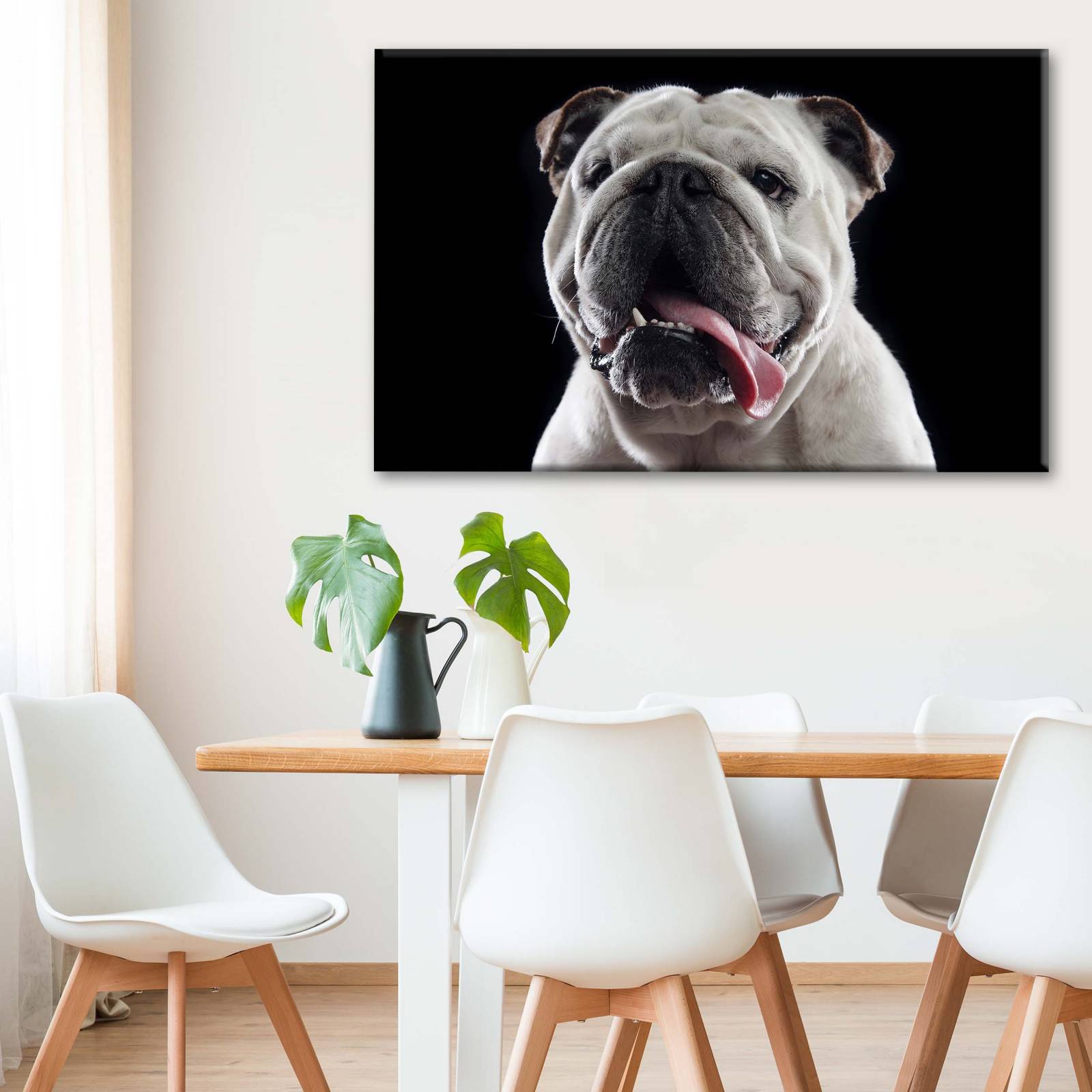 Cuadro Decorativo Canvas Retrato Bulldog inglés 180x120