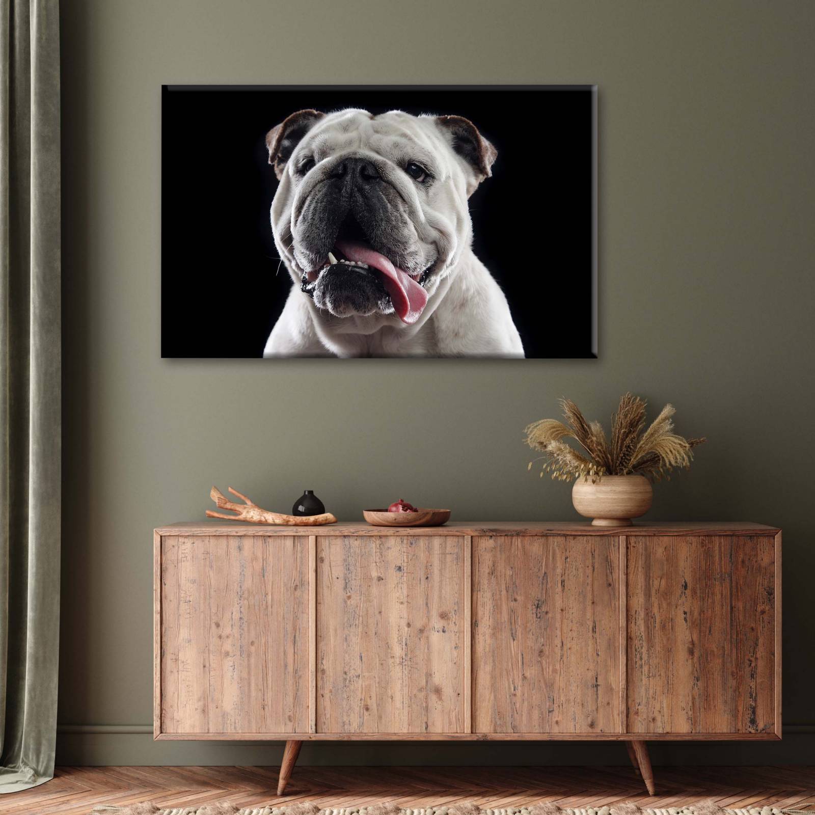Cuadro Decorativo Canvas Retrato Bulldog inglés 180x120