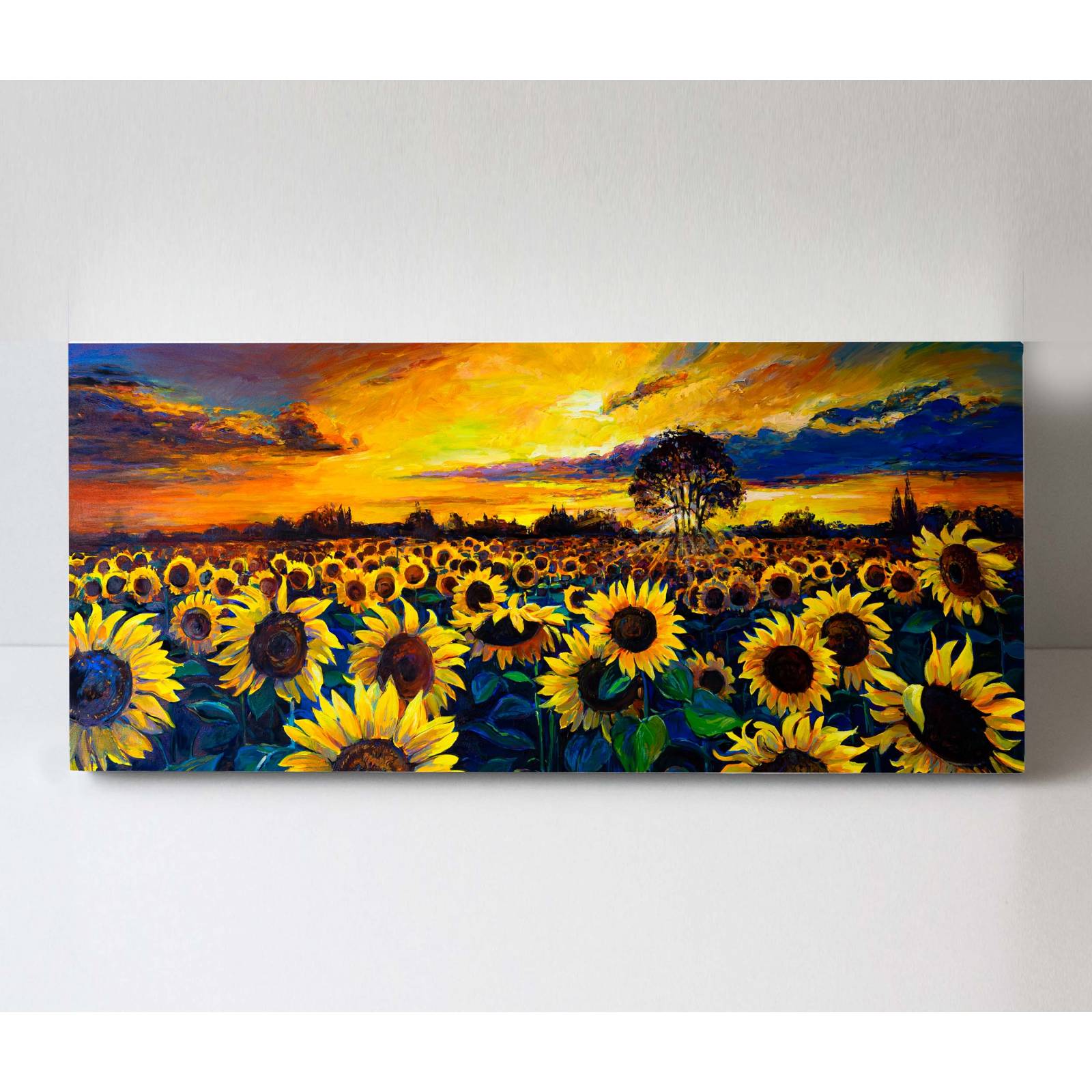 Cuadro Decorativo Canvas Campo de Girasoles 100x50