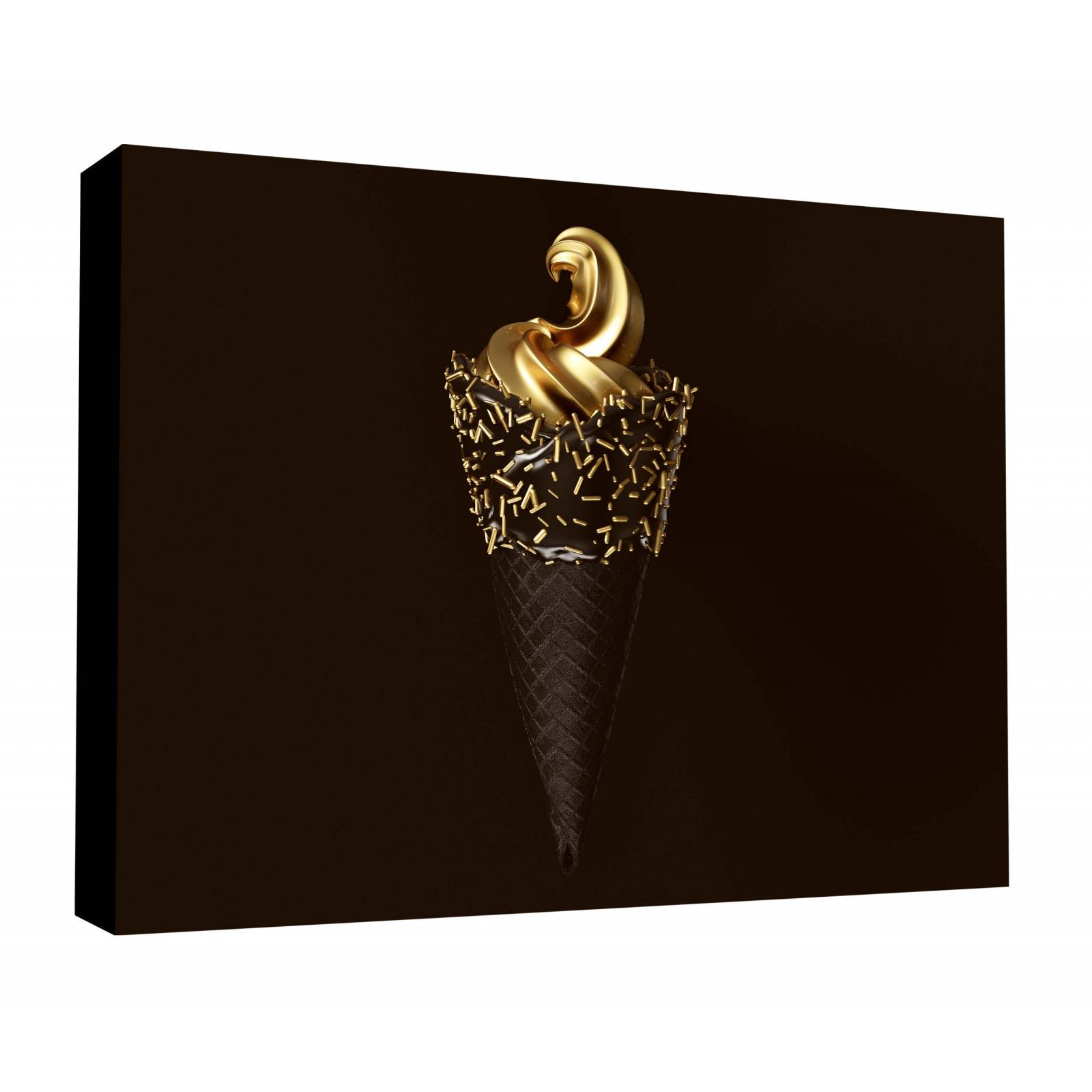 Cuadro Decorativo Canvas Helado dorado 150x100