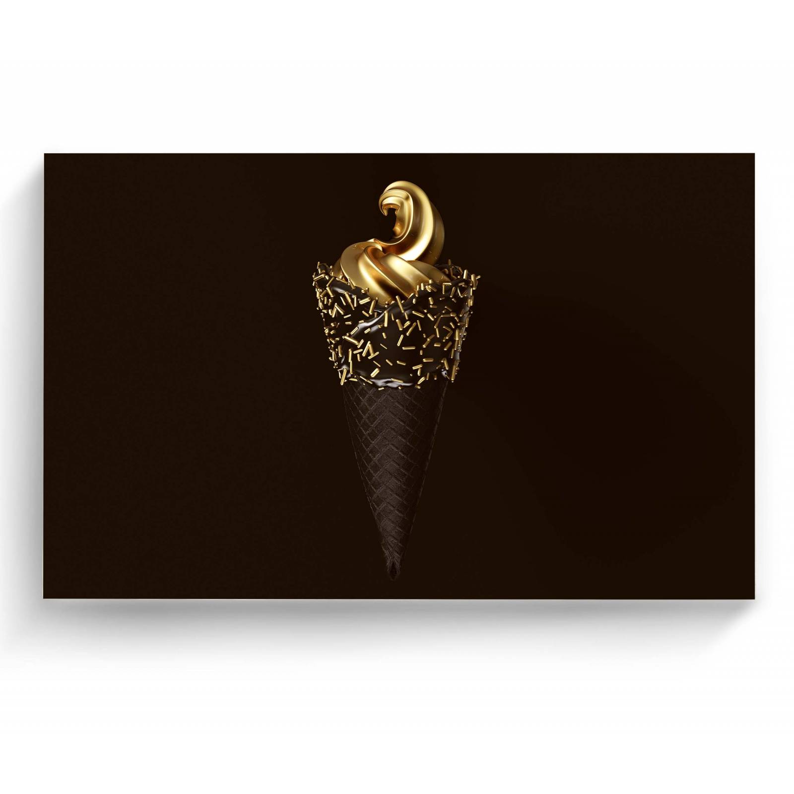 Cuadro Decorativo Canvas Helado dorado 150x100