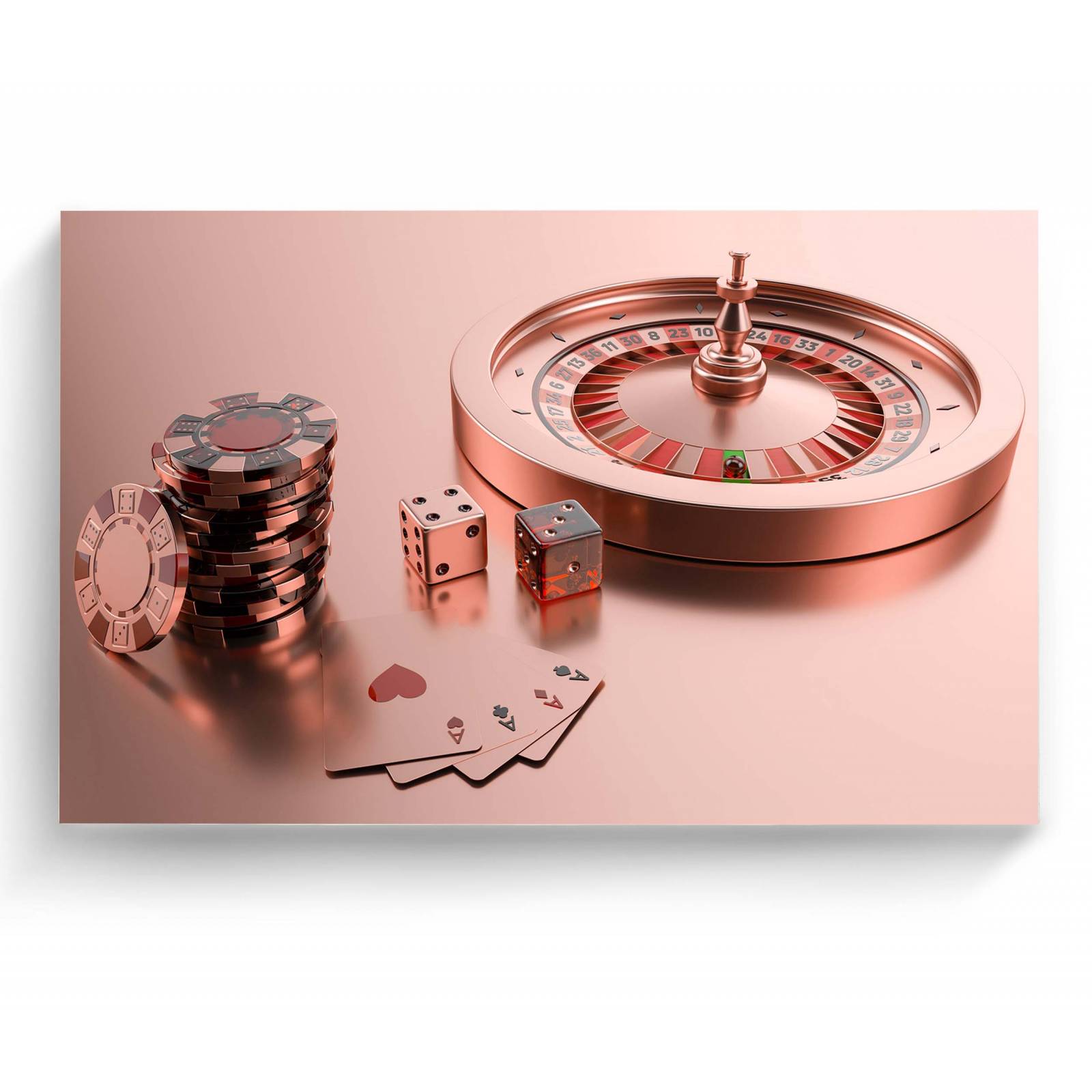Cuadro Decorativo Canvas Ruleta de Casino 135x90