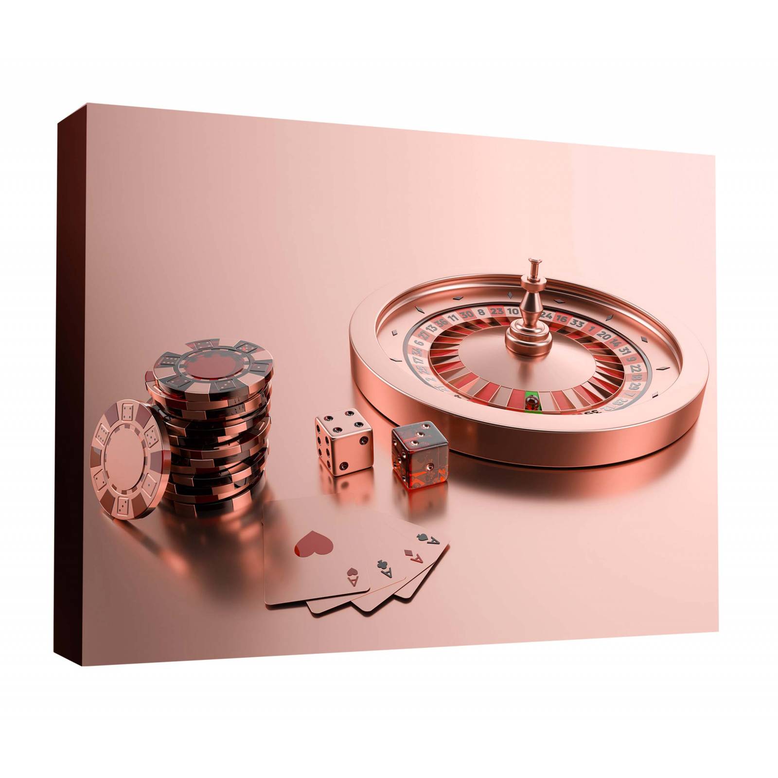Cuadro Decorativo Canvas Ruleta de Casino 75x50