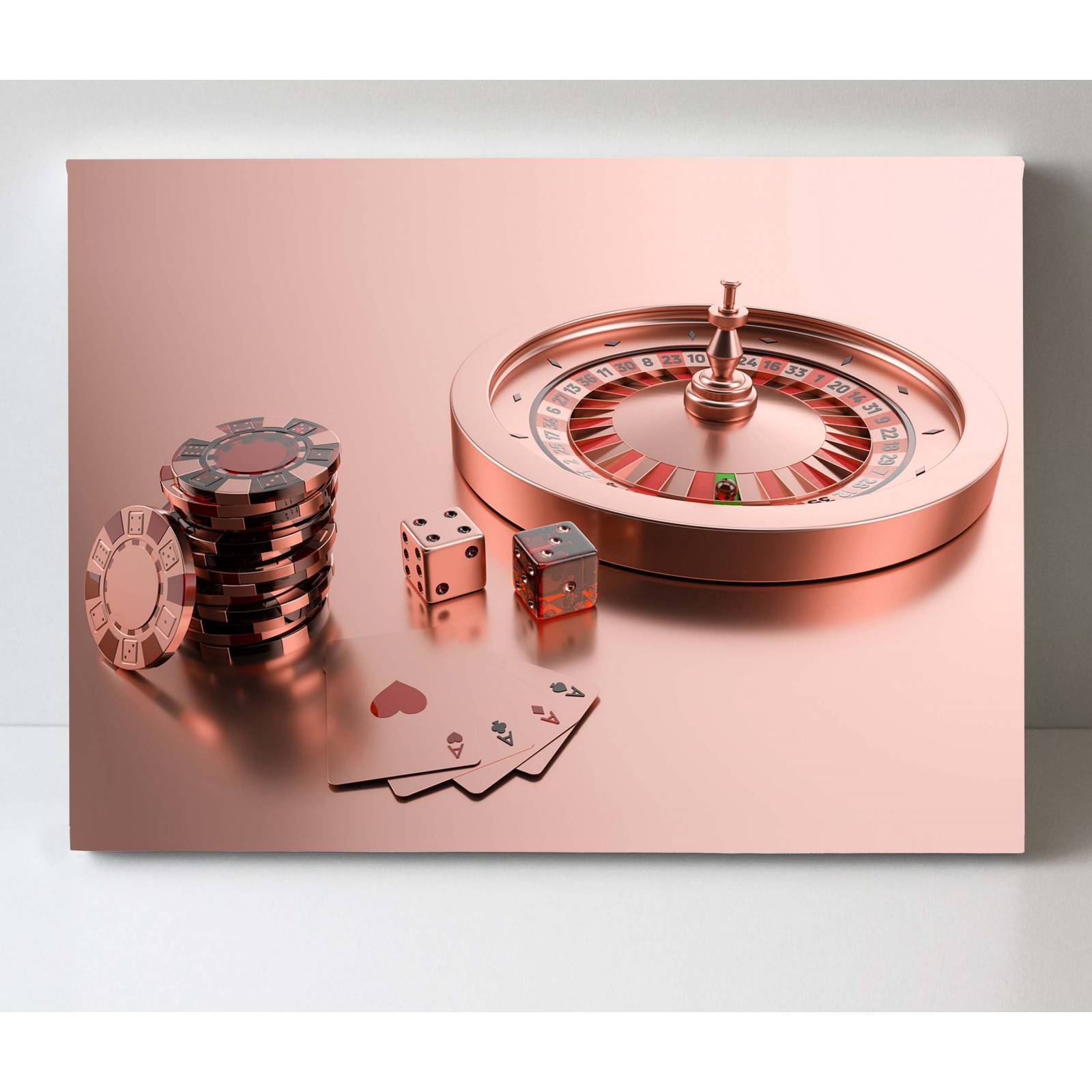 Cuadro Decorativo Canvas Ruleta de Casino 75x50
