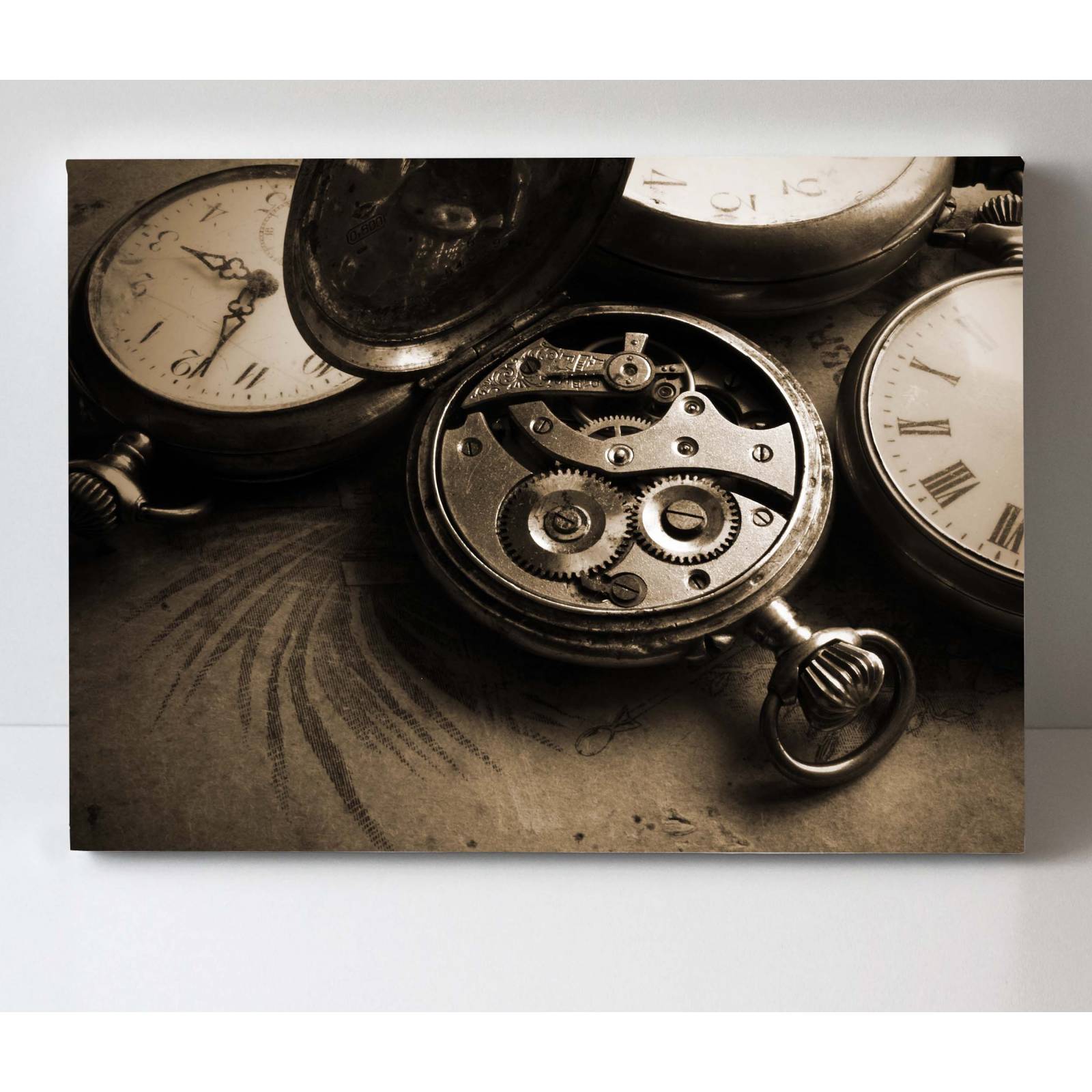 Cuadro Decorativo Canvas Engranaje reloj antiguo 105x70