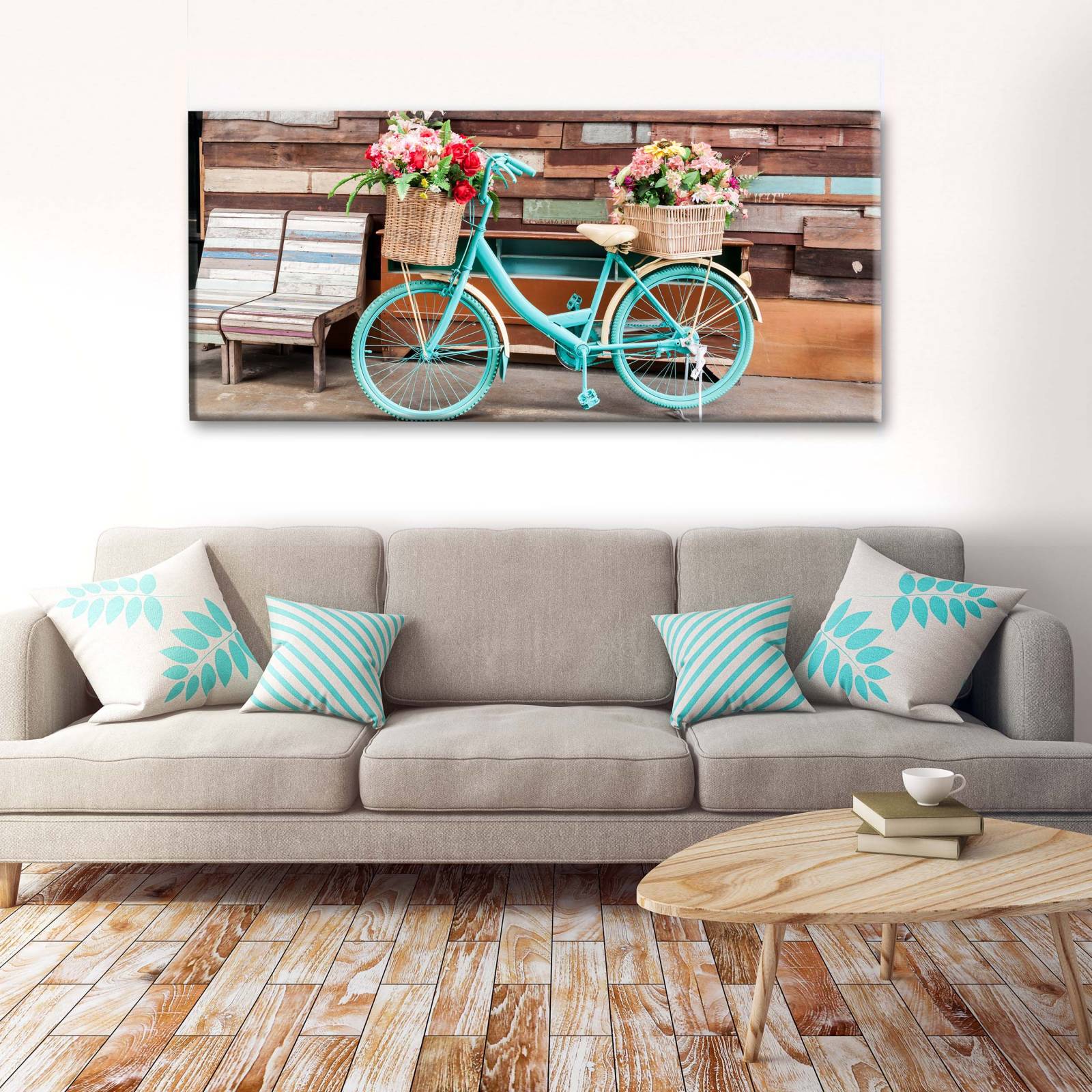 Cuadro Decorativo Canvas Bicicleta antigua  180x90