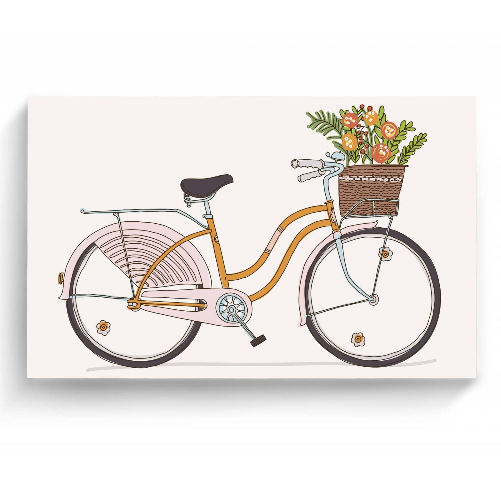 Cuadro Decorativo Canvas Dibujo de bicicleta 105x70
