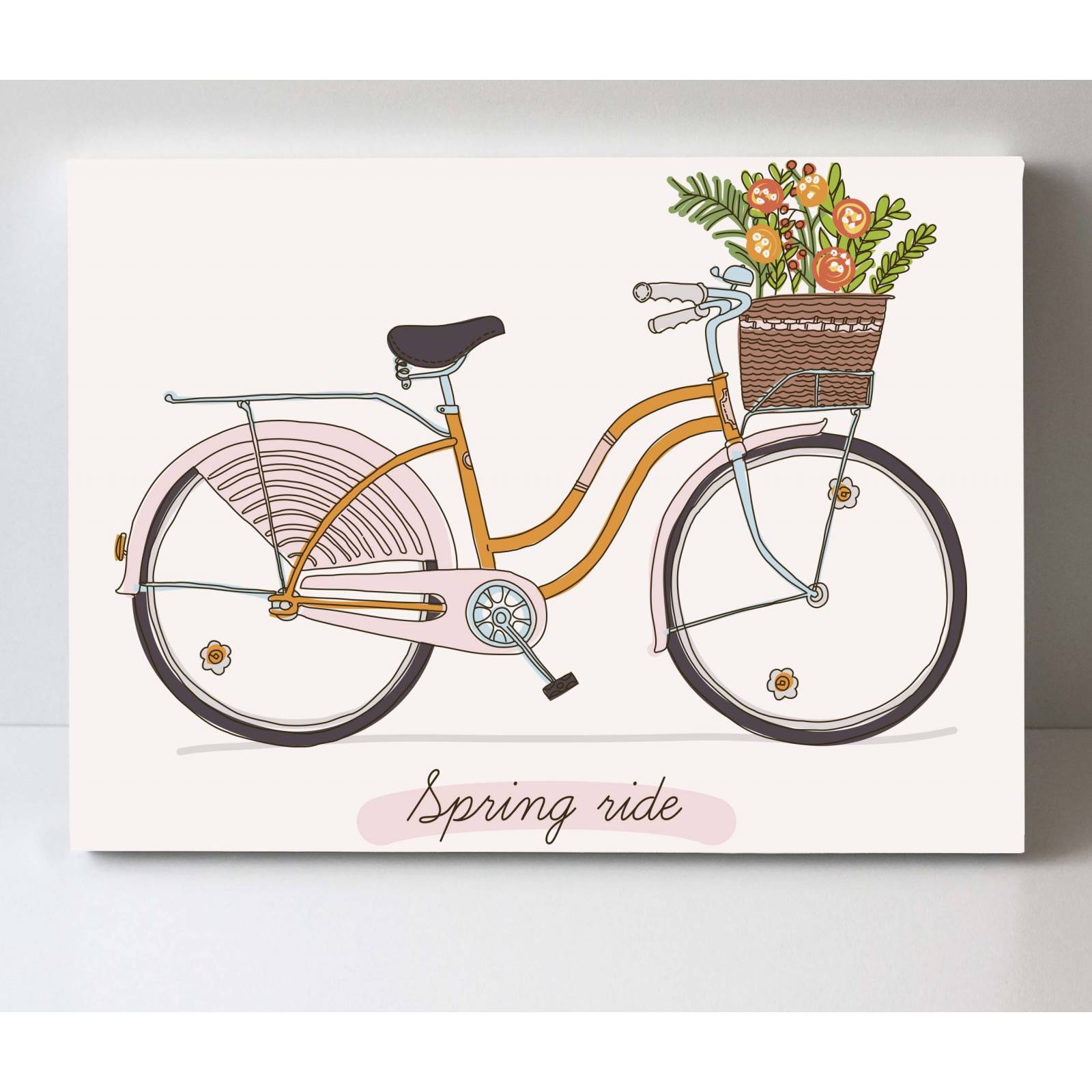 Cuadro Decorativo Canvas Dibujo de bicicleta 105x70