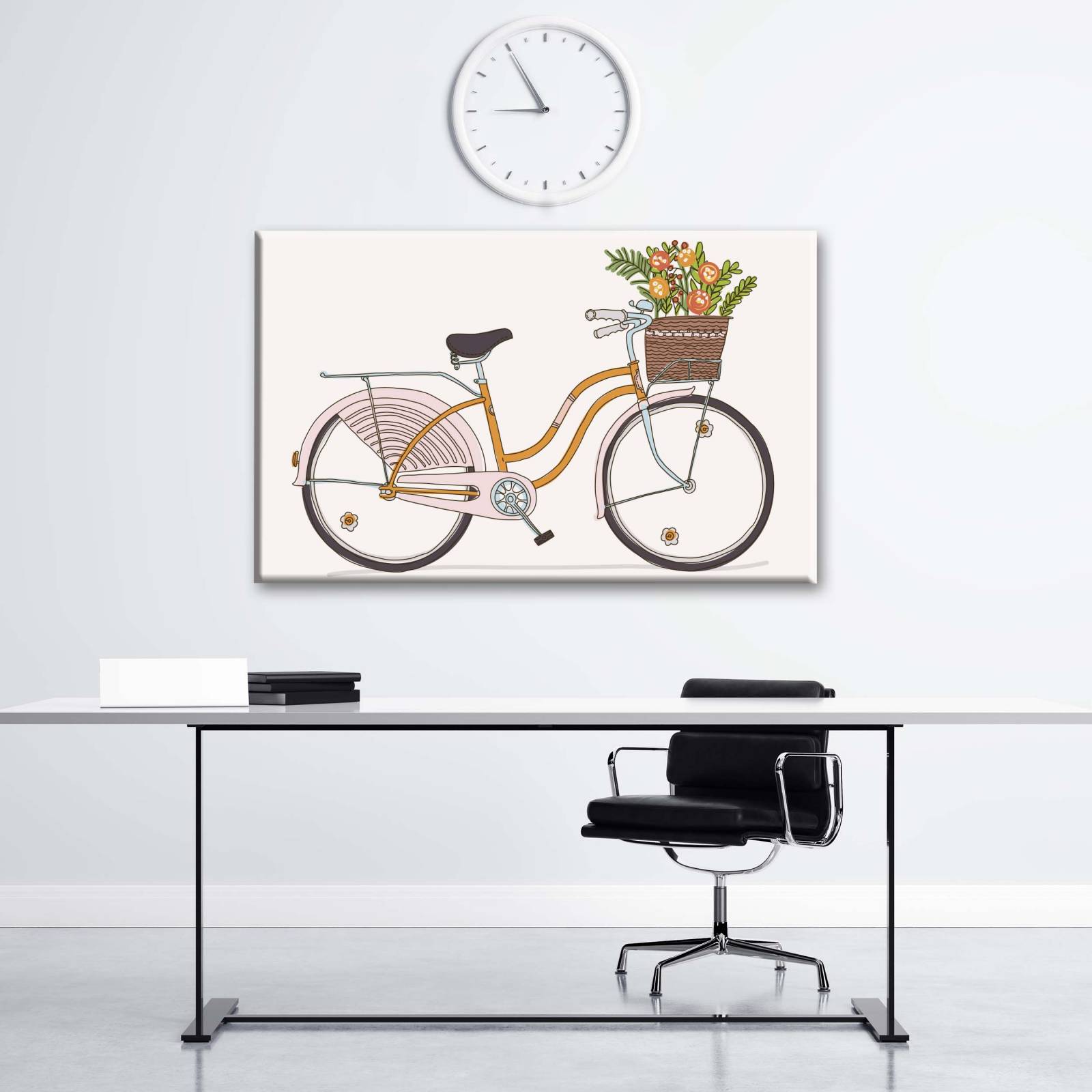 Cuadro Decorativo Canvas Dibujo de bicicleta 105x70