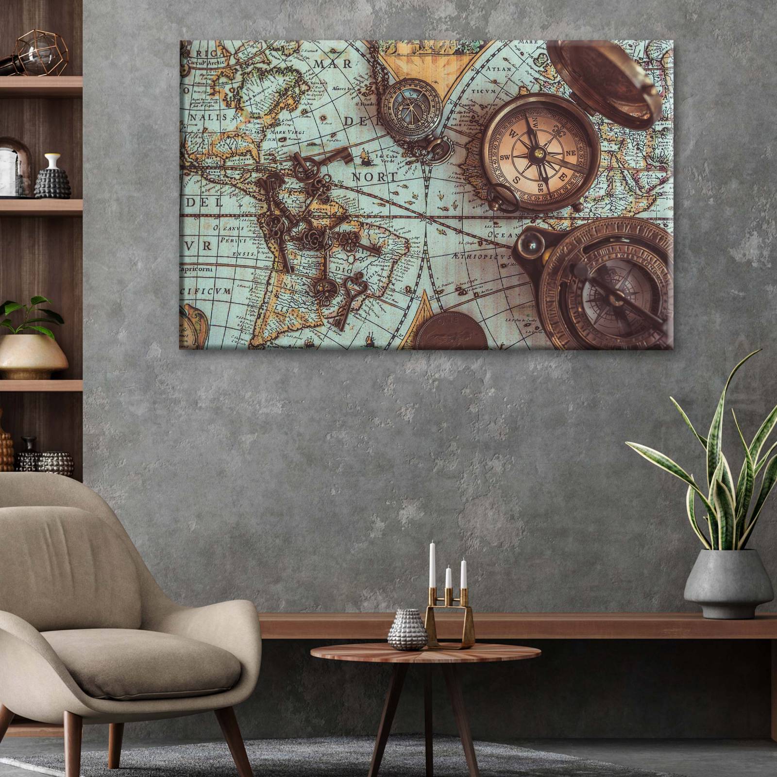 Cuadro Decorativo Canvas Articulos de Navegación  75x50