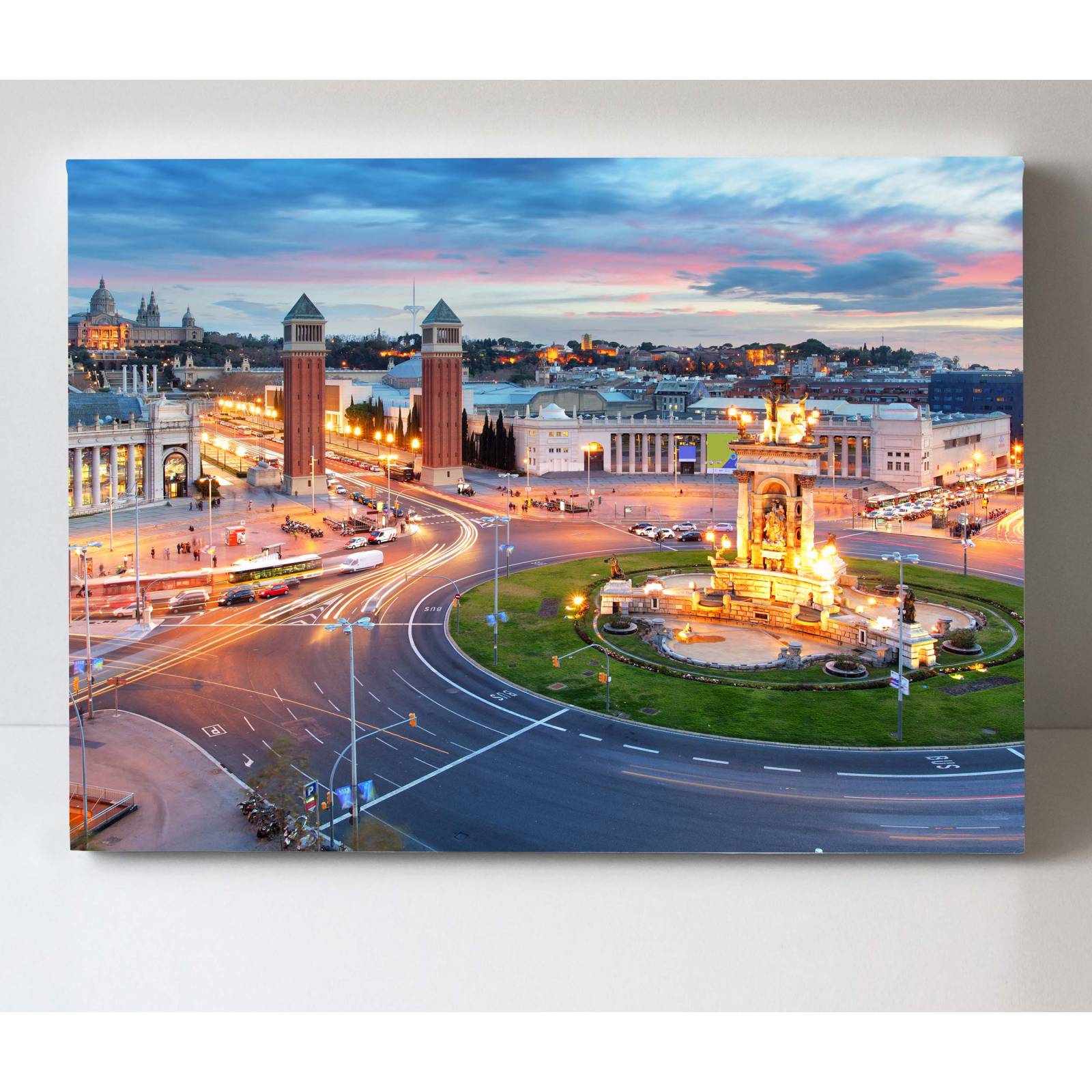 Cuadro Decorativo Plaza Barcelona España 45x30