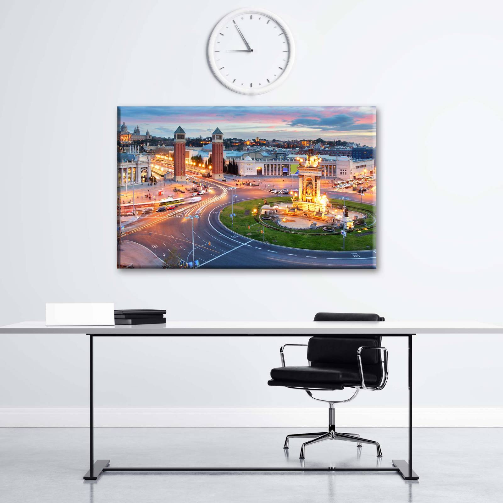 Cuadro Decorativo Plaza Barcelona España 45x30