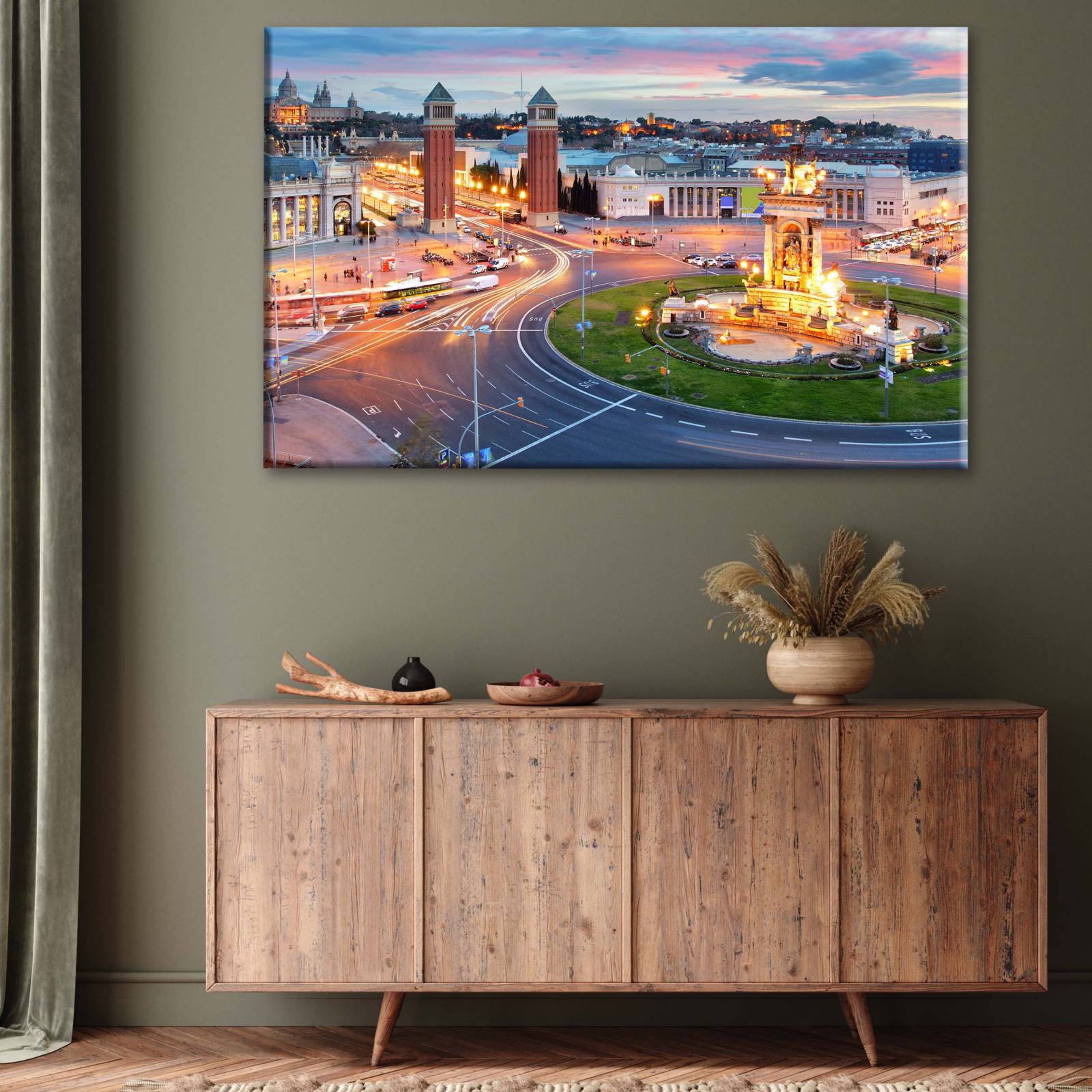 Cuadro Decorativo Plaza Barcelona España 45x30