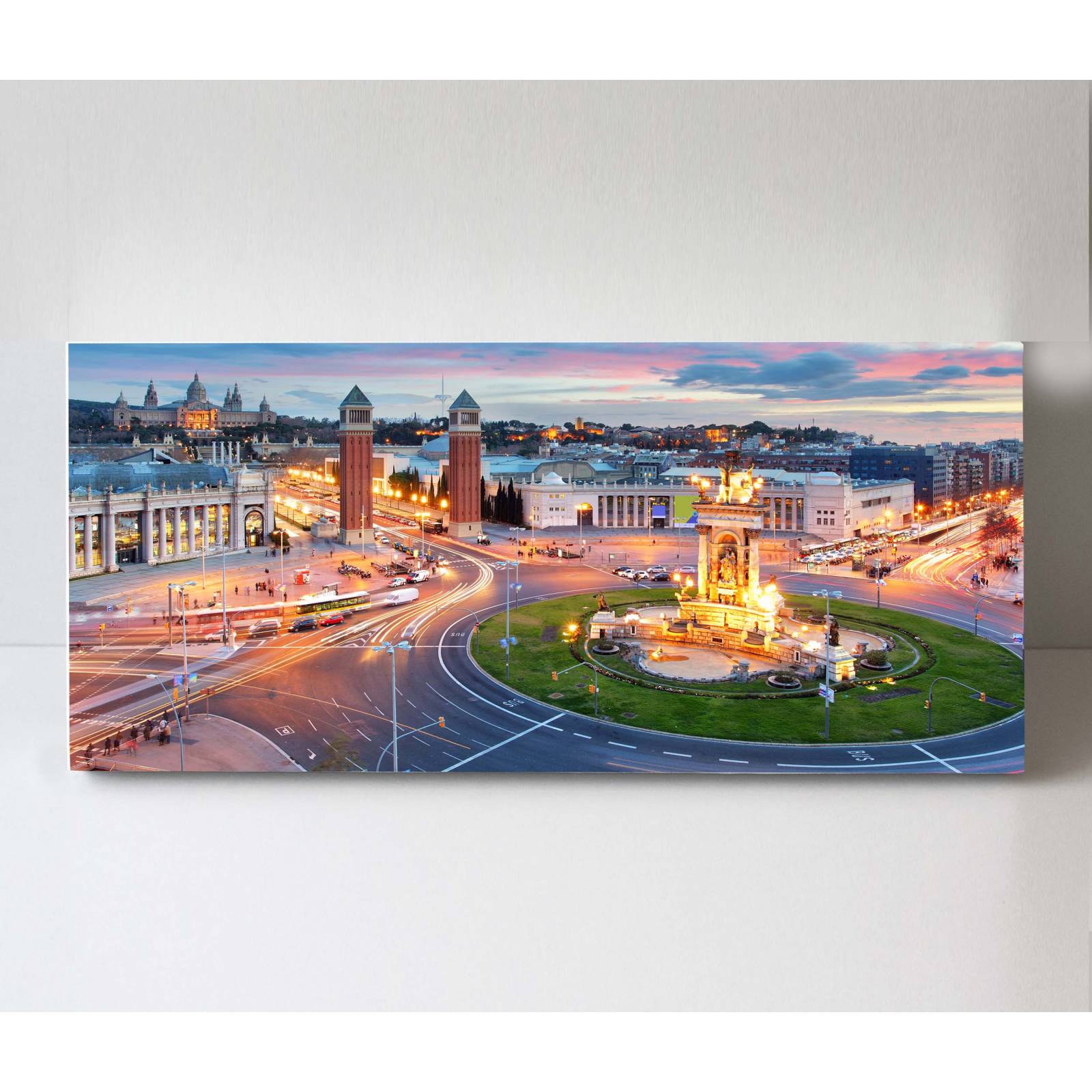 Cuadro Decorativo Plaza Barcelona España 100x50