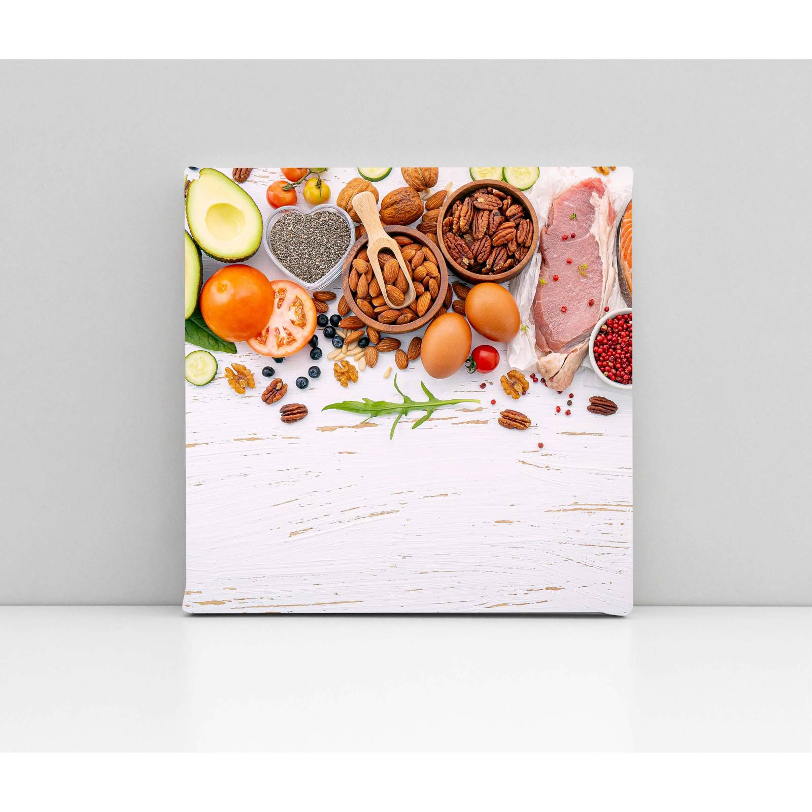 Cuadro Decorativo Canvas Alimentos saludables 100x100