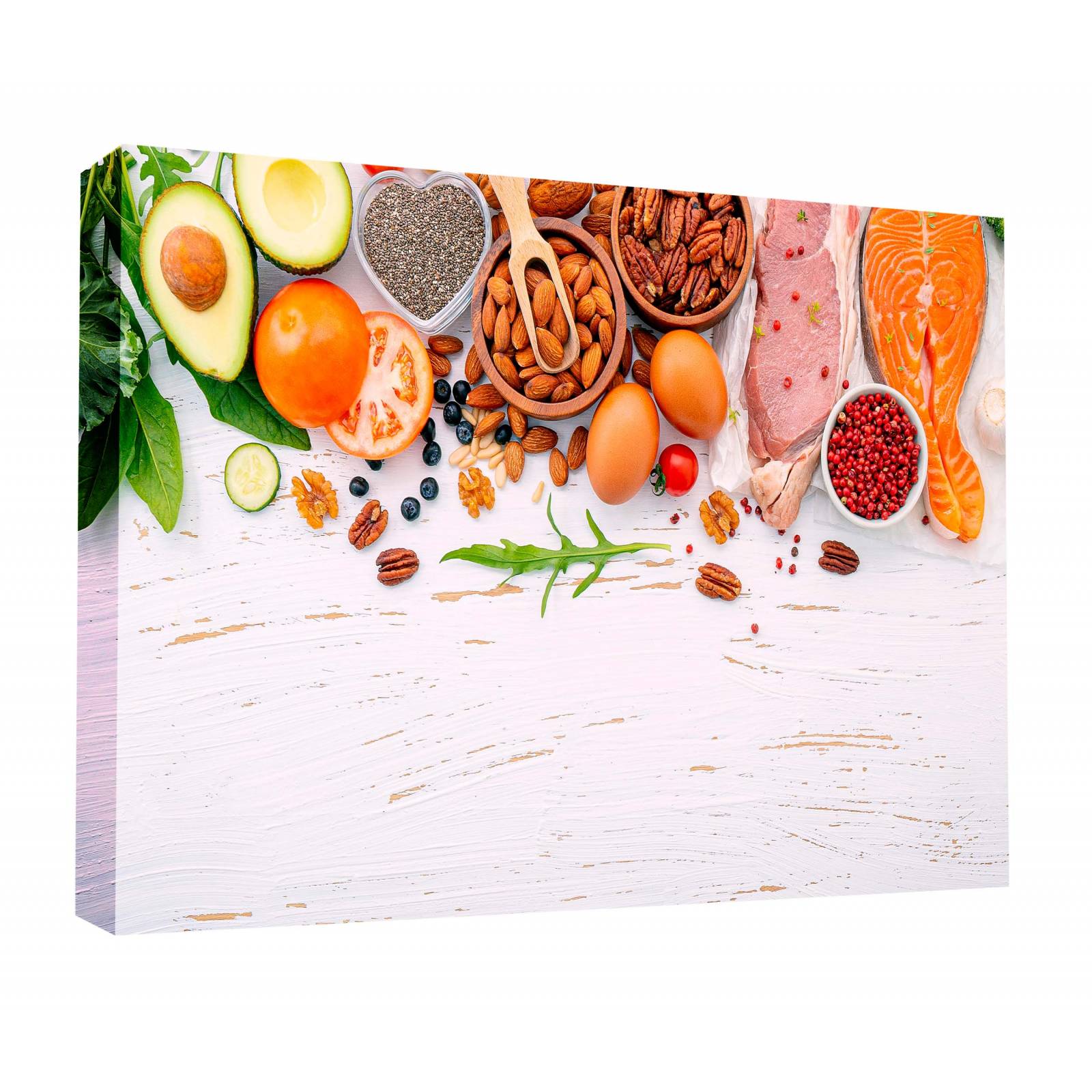 Cuadro Decorativo Canvas Alimentos saludables 135x90