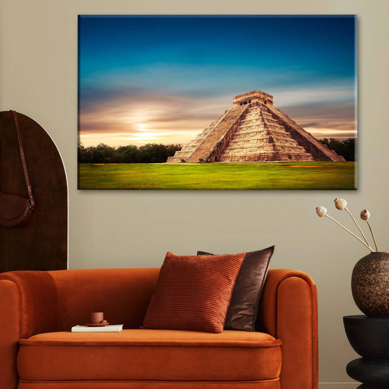 Cuadro Decorativo Canvas Piramide, Chichen Itza 75x50