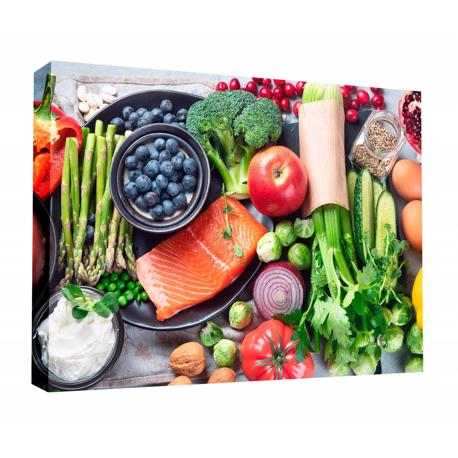 Cuadro Decorativo Canvas Comida saludable, dieta  75x50